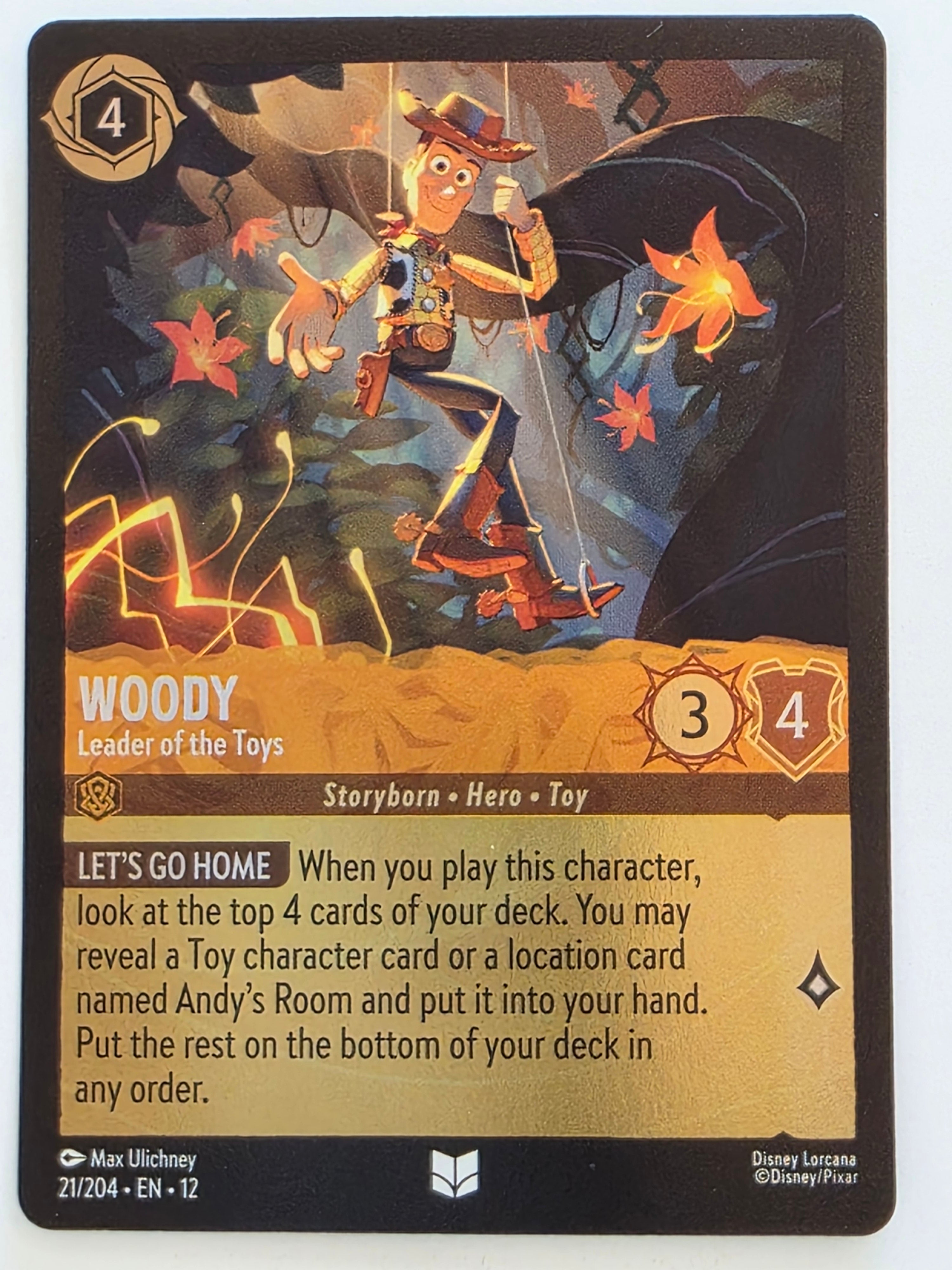 Disney Lorcana Wilds Unknown | Coldfoil | #021/204 | Woody Leader of the Toys | Uncommon