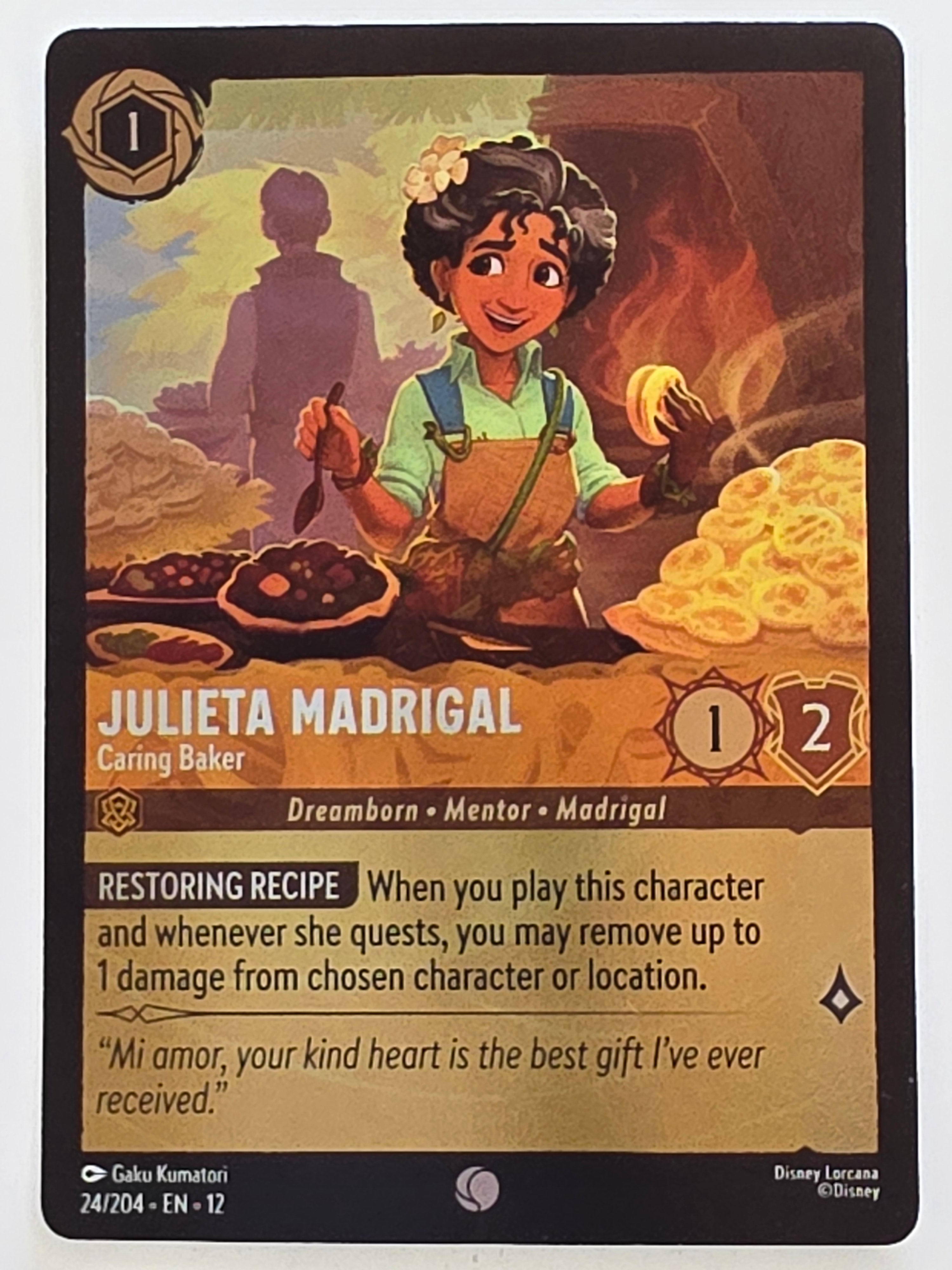 Disney Lorcana Wilds Unknown | Coldfoil | #024/204 | Julieta Madrigal Caring Baker | Common