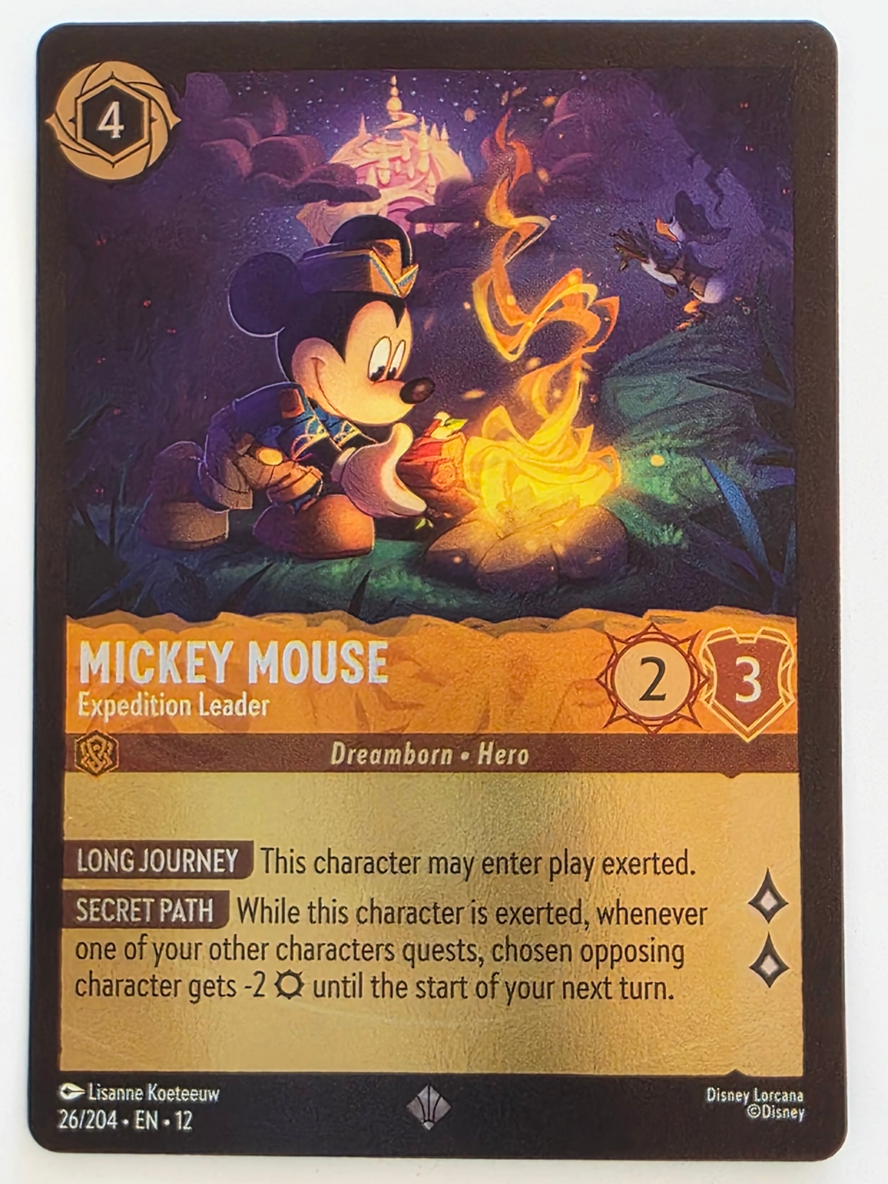 Disney Lorcana Wilds Unknown | Coldfoil | #026/204 | Mickey Mouse Expedition Leader | Super Rare