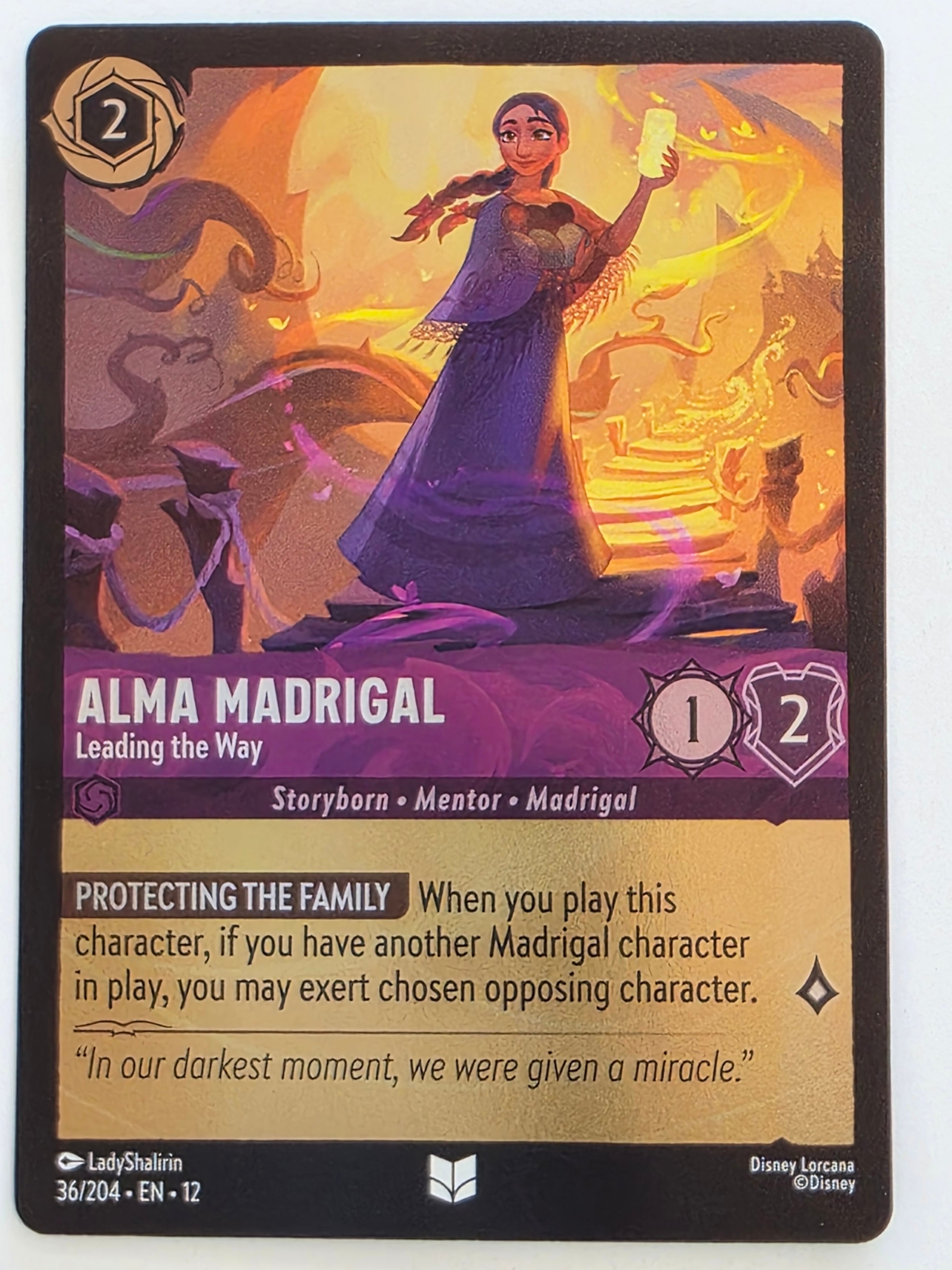 Disney Lorcana Wilds Unknown | Coldfoil | #036/204 | Alma Madrigal Leading the Way | Uncommon