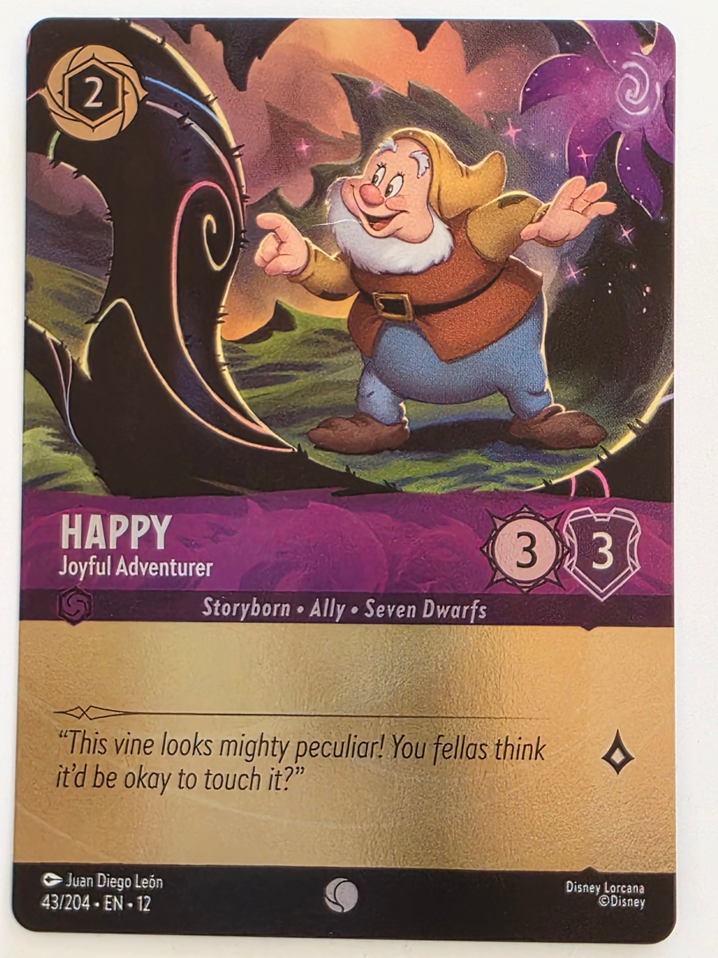 Disney Lorcana Wilds Unknown | Coldfoil | #043/204 | Happy Joyful Adventurer | Common