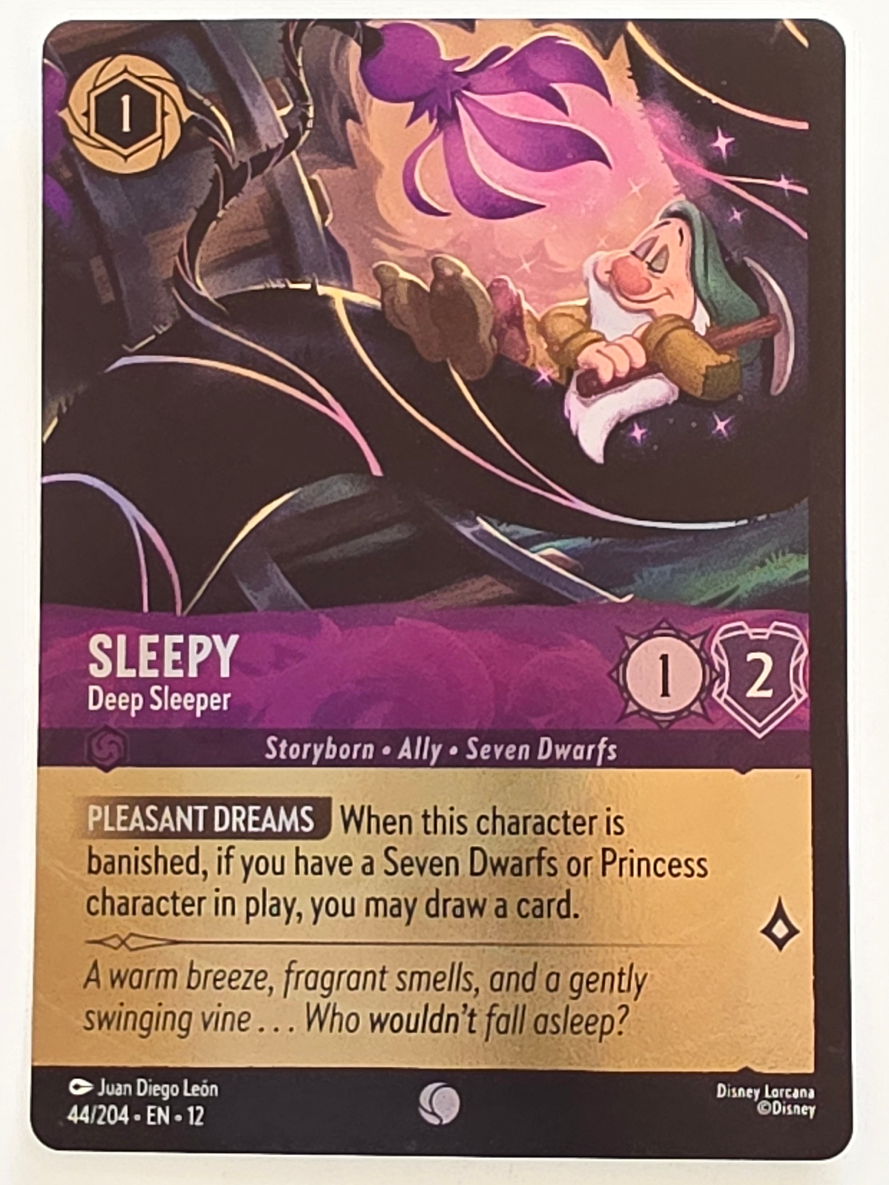 Disney Lorcana Wilds Unknown | Coldfoil | #044/204 | Sleepy Deep Sleeper | Common