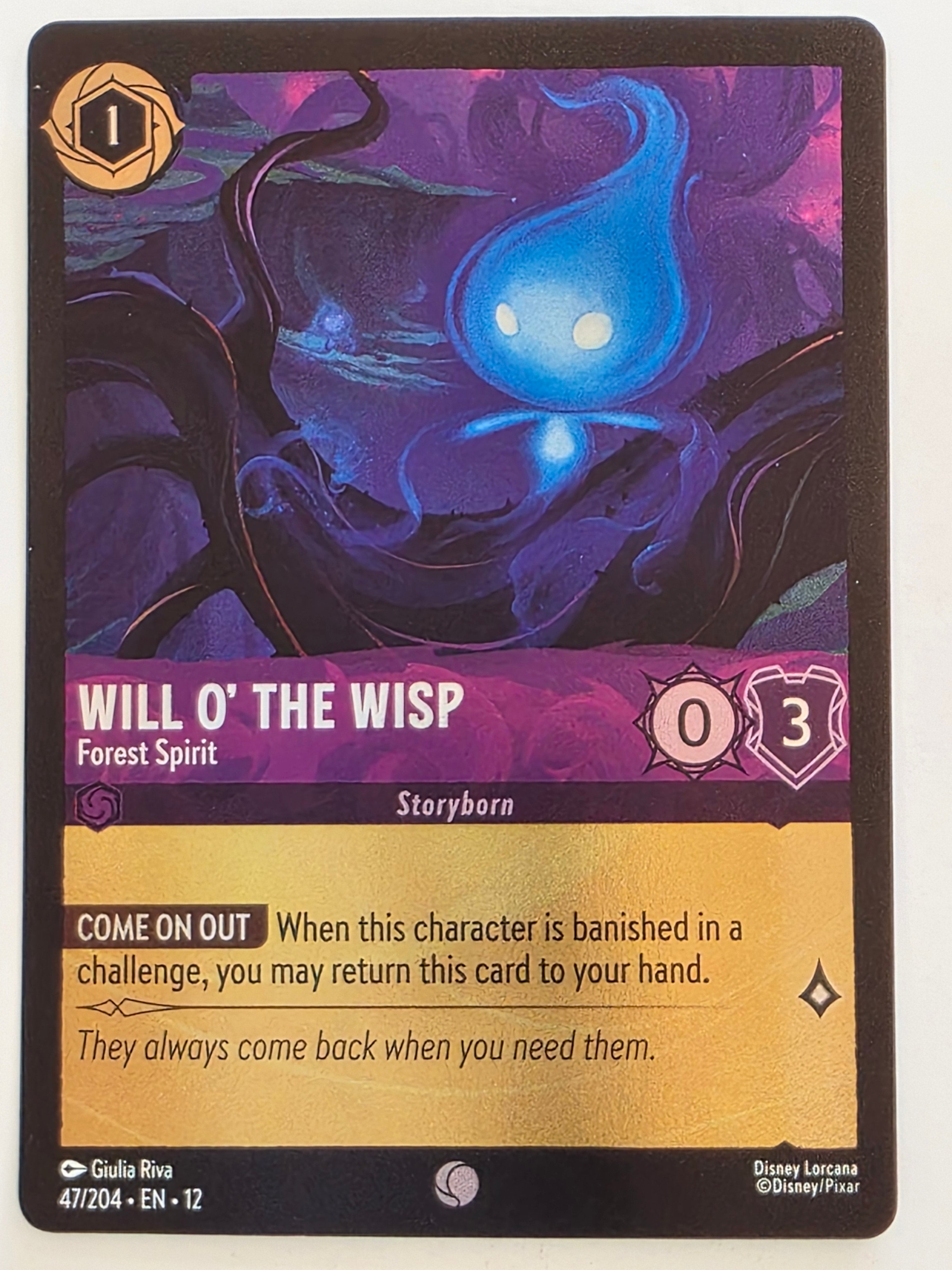 Disney Lorcana Wilds Unknown | Coldfoil | #047/204 | Will o' the Wisp Forest Spirit | Common