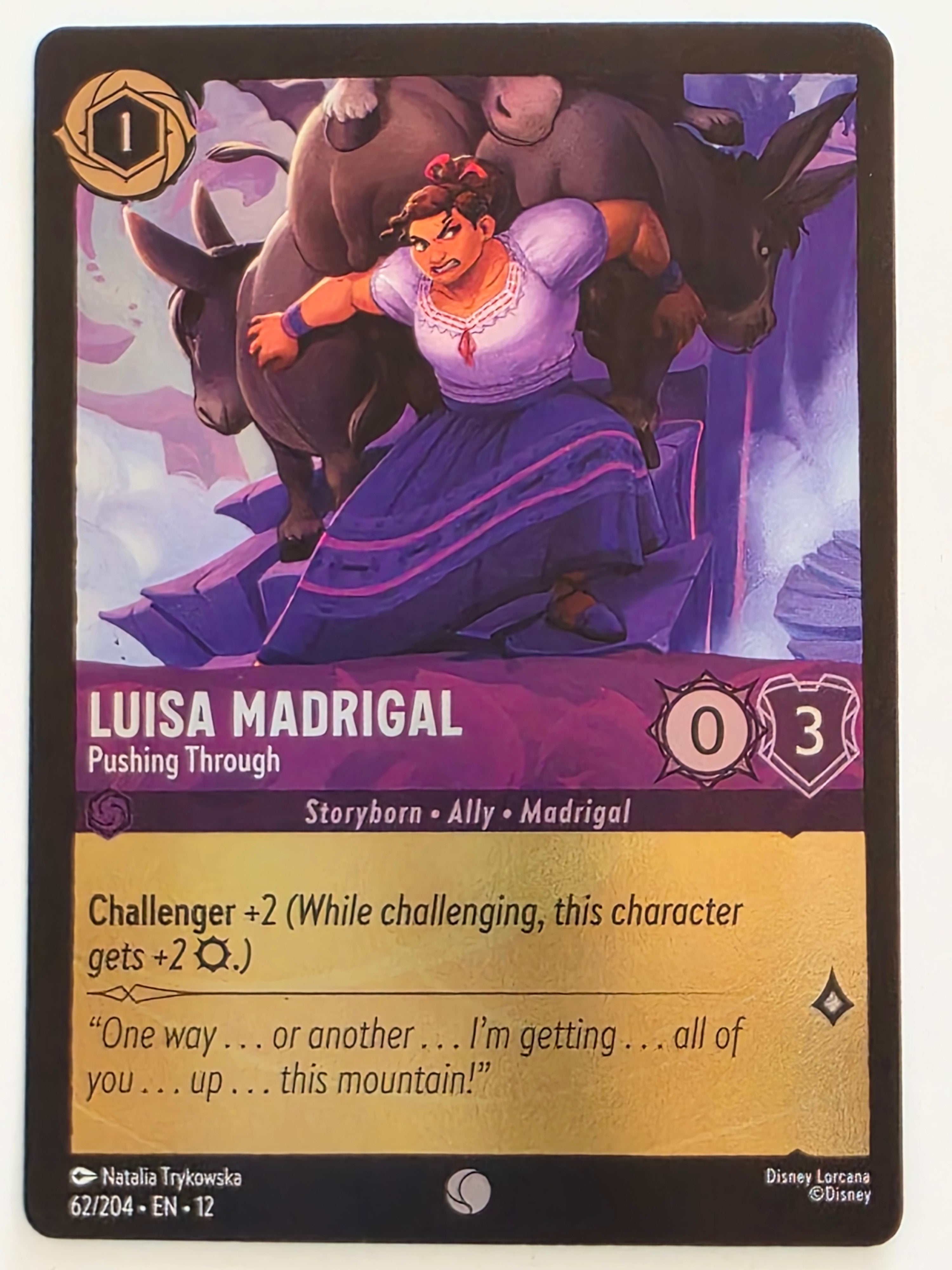 Disney Lorcana Wilds Unknown | Coldfoil | #062/204 | Luisa Madrigal Pushing Through | Common