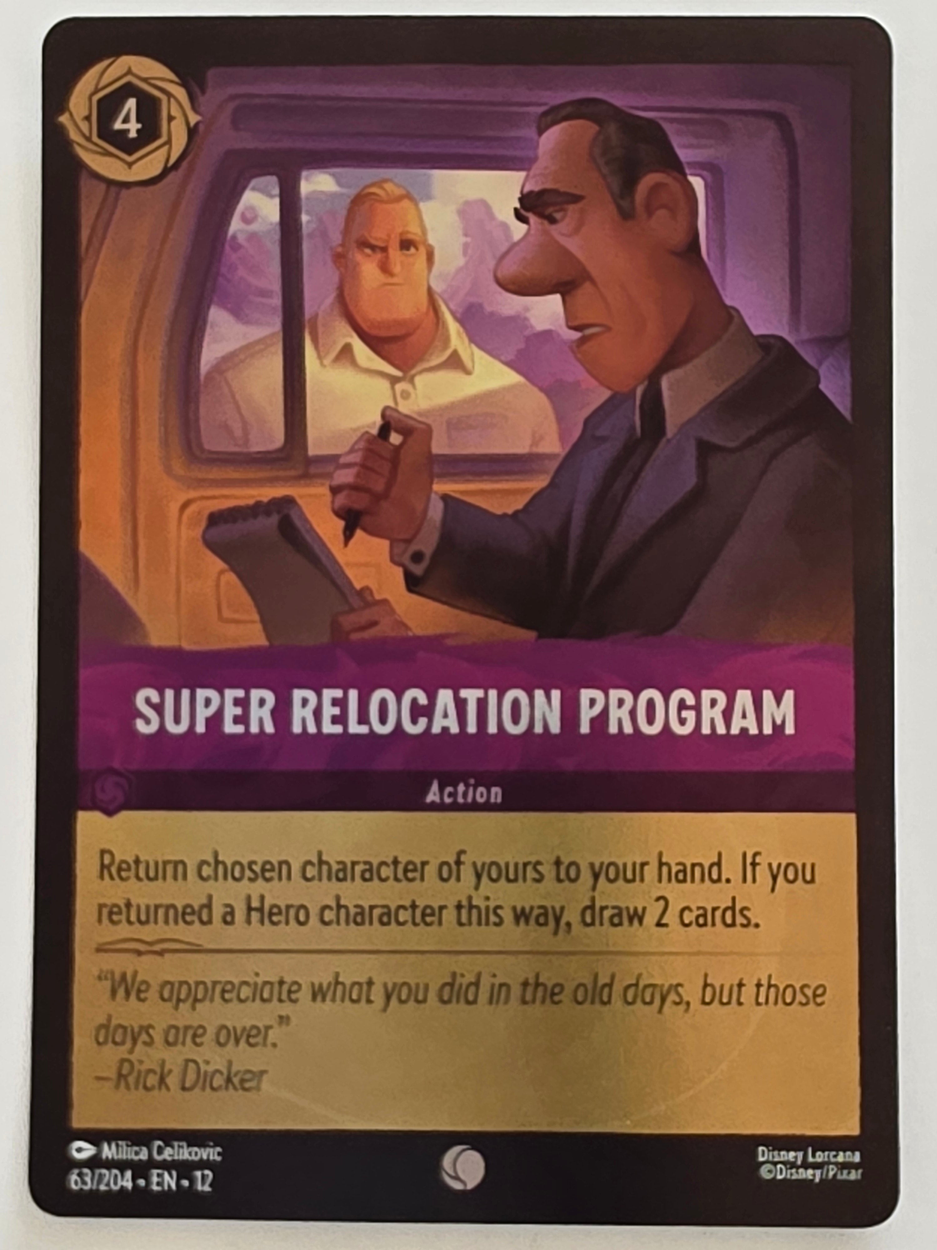Disney Lorcana Wilds Unknown | Coldfoil | #063/204 | Super Relocation Program | Common