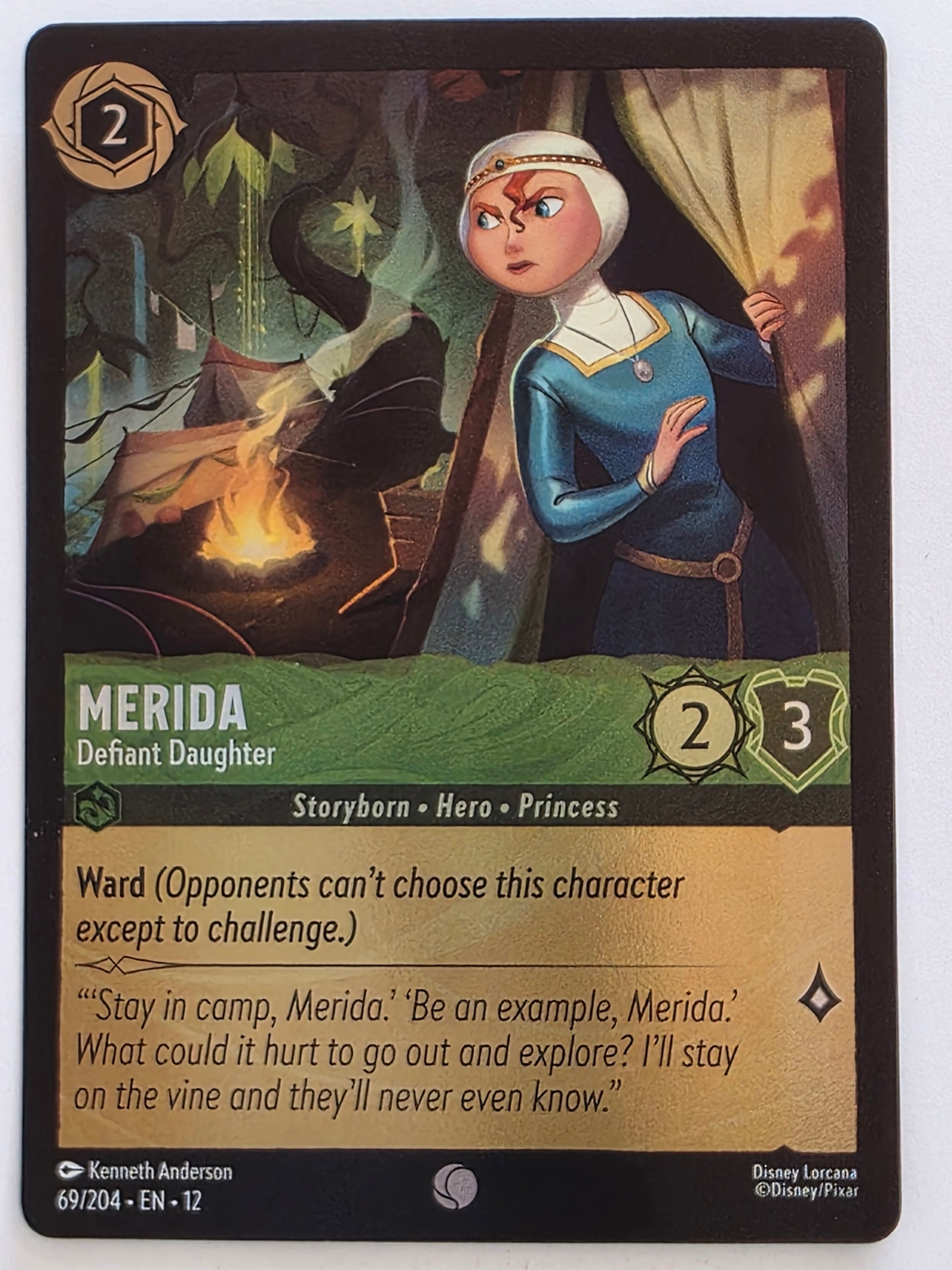 Disney Lorcana Wilds Unknown | Coldfoil | #069/204 | Merida Defiant Daughter | Common