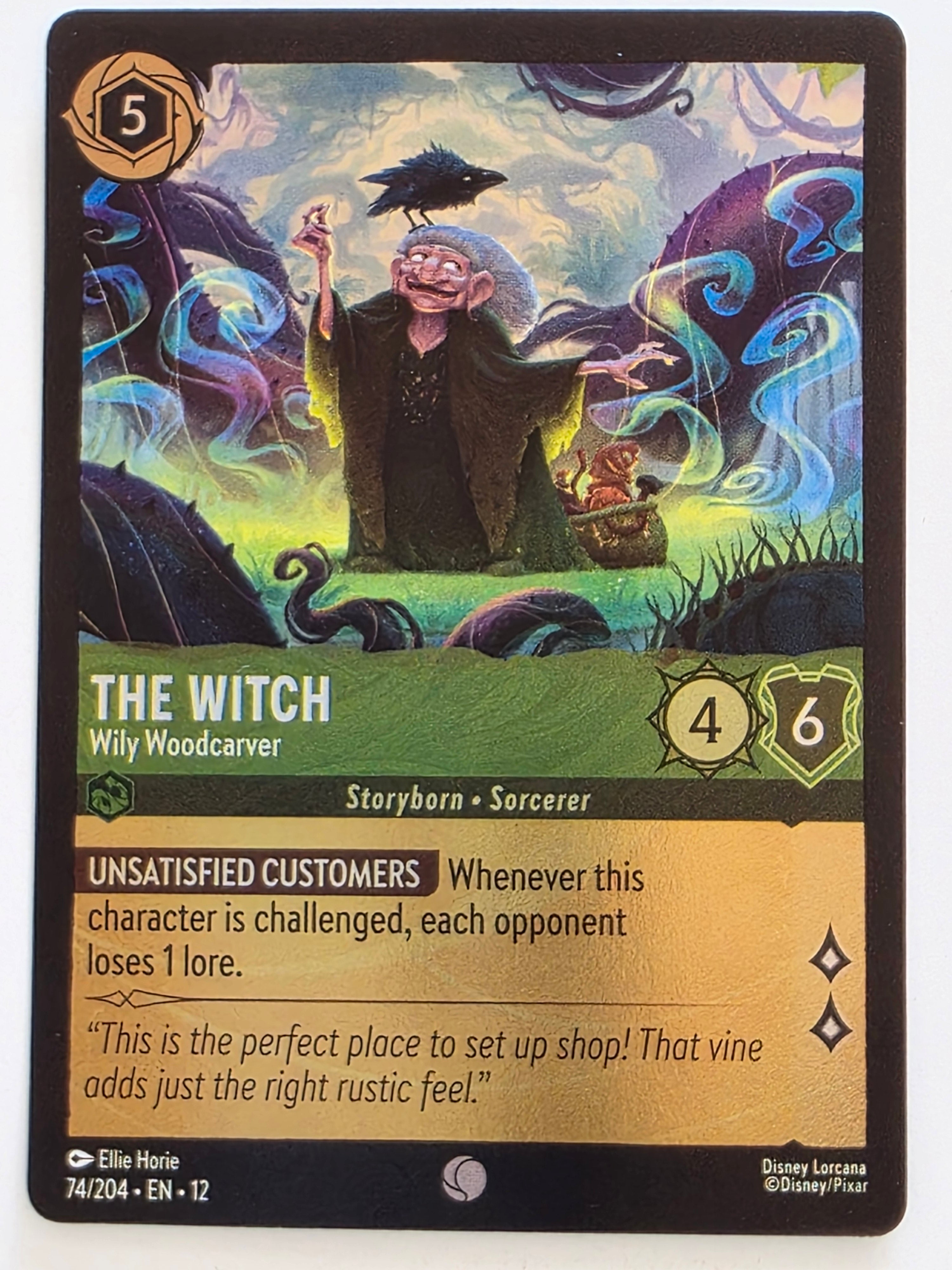 Disney Lorcana Wilds Unknown | Coldfoil | #074/204 | The Witch Wily Woodcarver | Common
