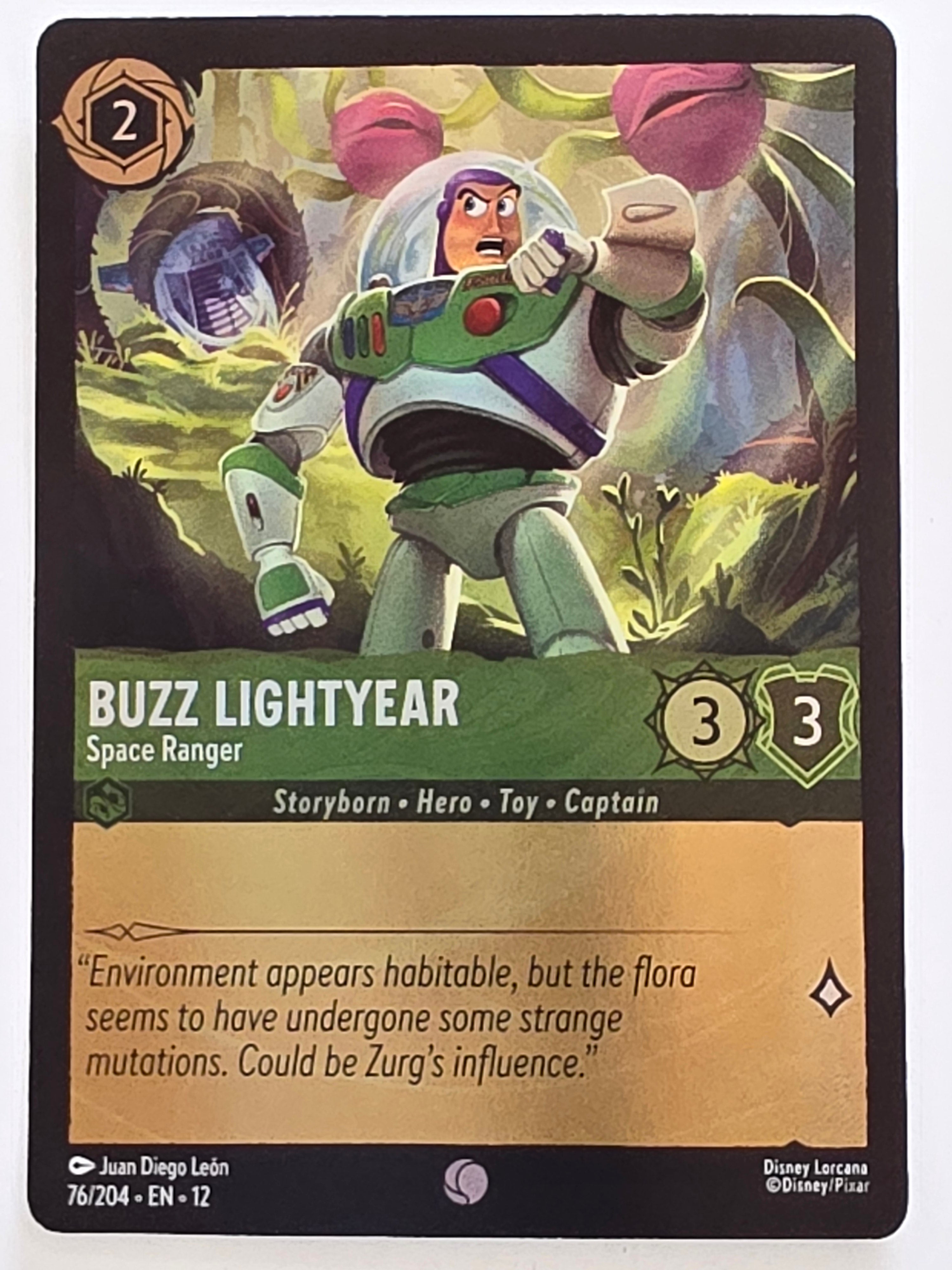 Disney Lorcana Wilds Unknown | Coldfoil | #076/204 | Buzz Lightyear Space Ranger | Common