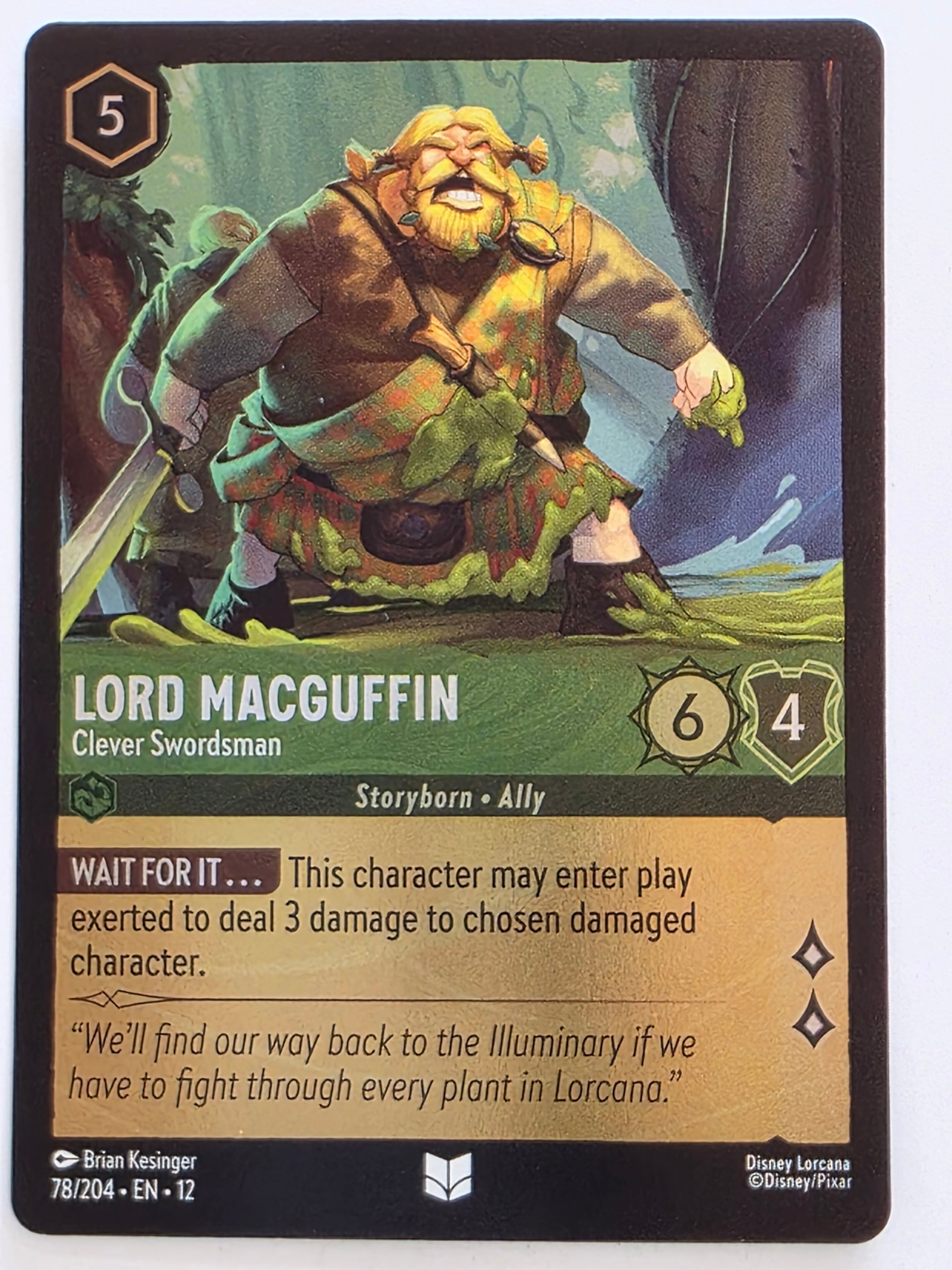 Disney Lorcana Wilds Unknown | Coldfoil | #078/204 | Lord MacGuffin Clever Swordsman | Uncommon