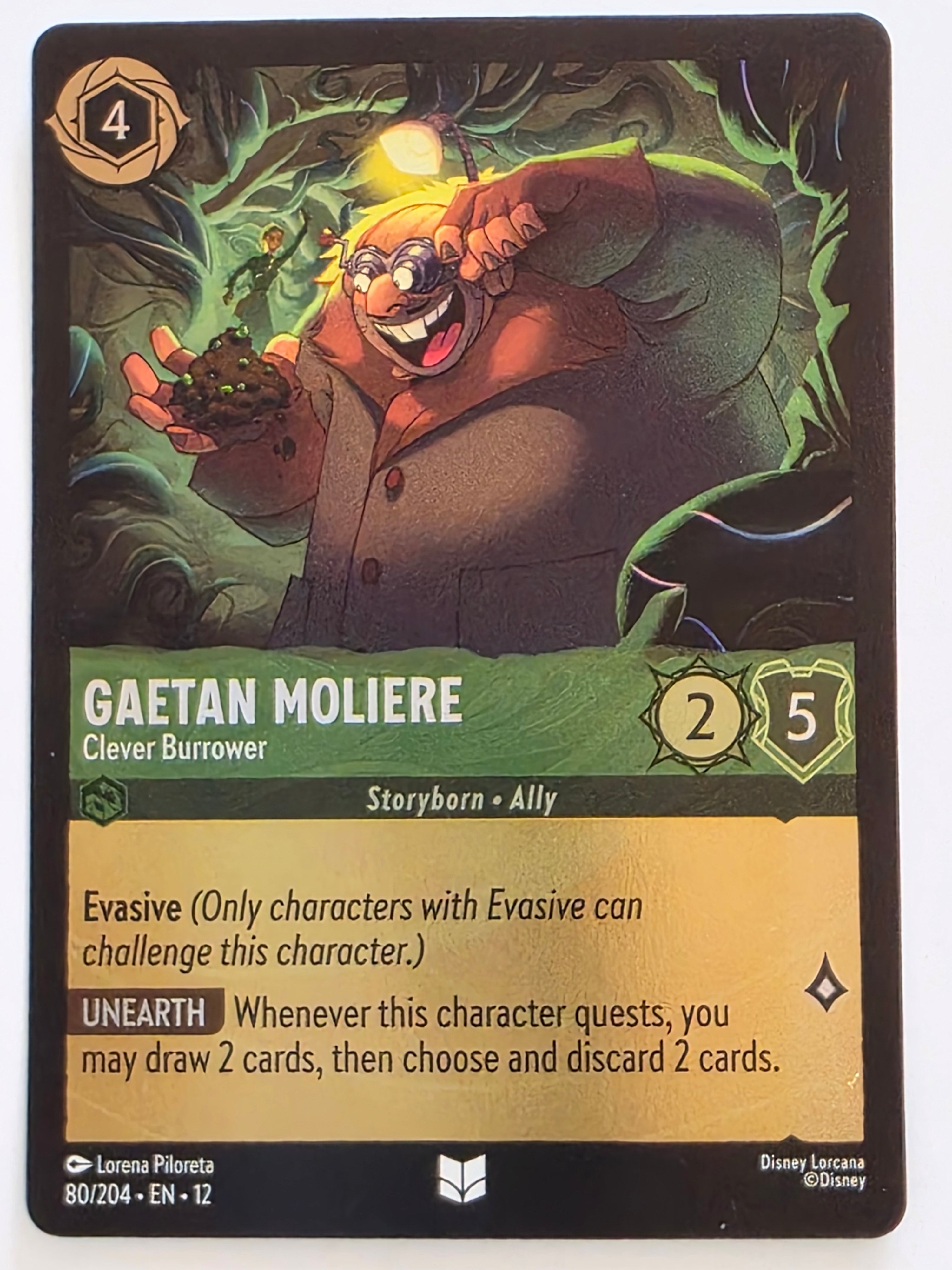 Disney Lorcana Wilds Unknown | Coldfoil | #080/204 | Gaetan Moliere Clever Burrower | Uncommon