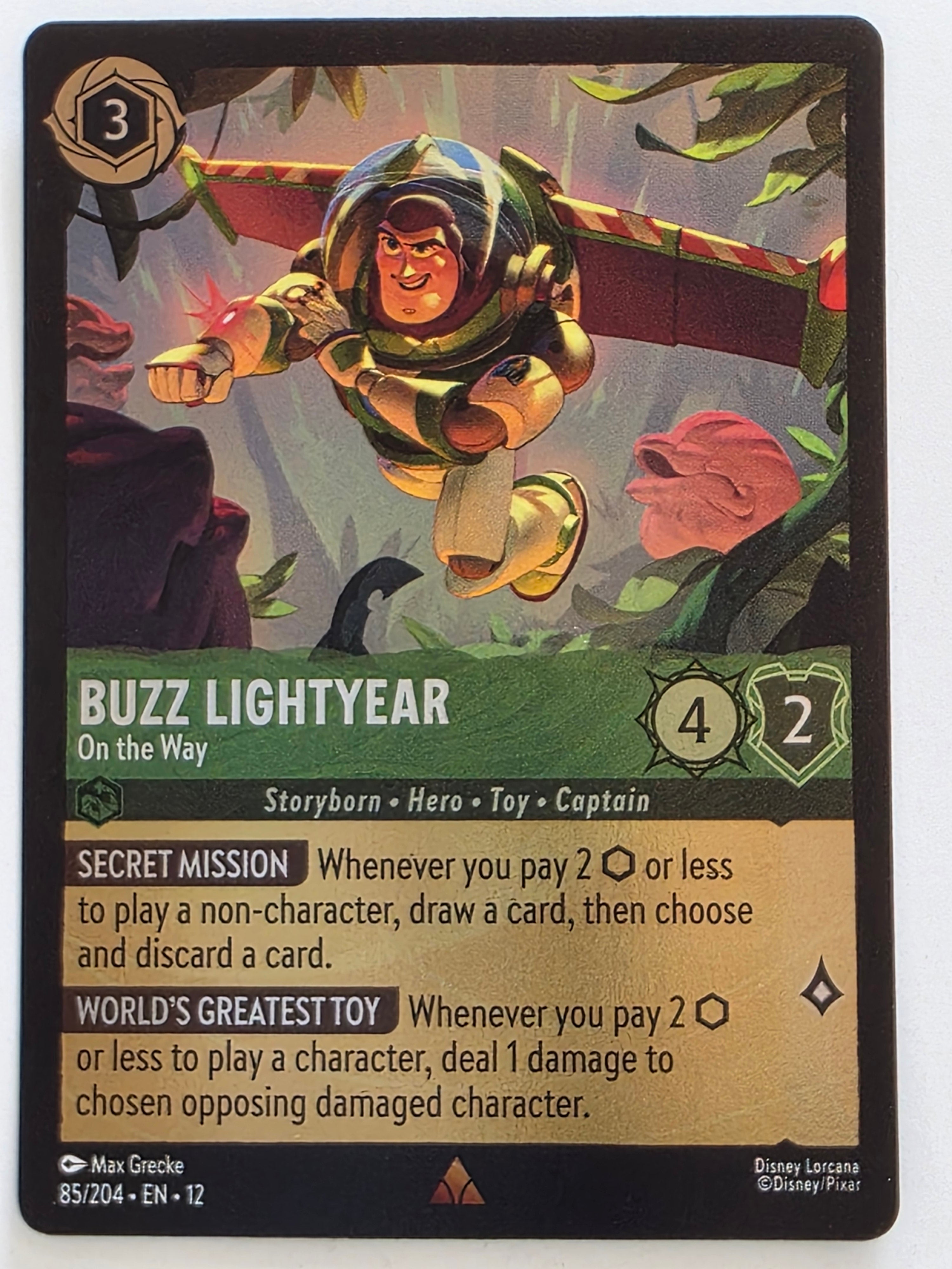 Disney Lorcana Wilds Unknown | Coldfoil | #085/204 | Buzz Lightyear On the Way | Rare