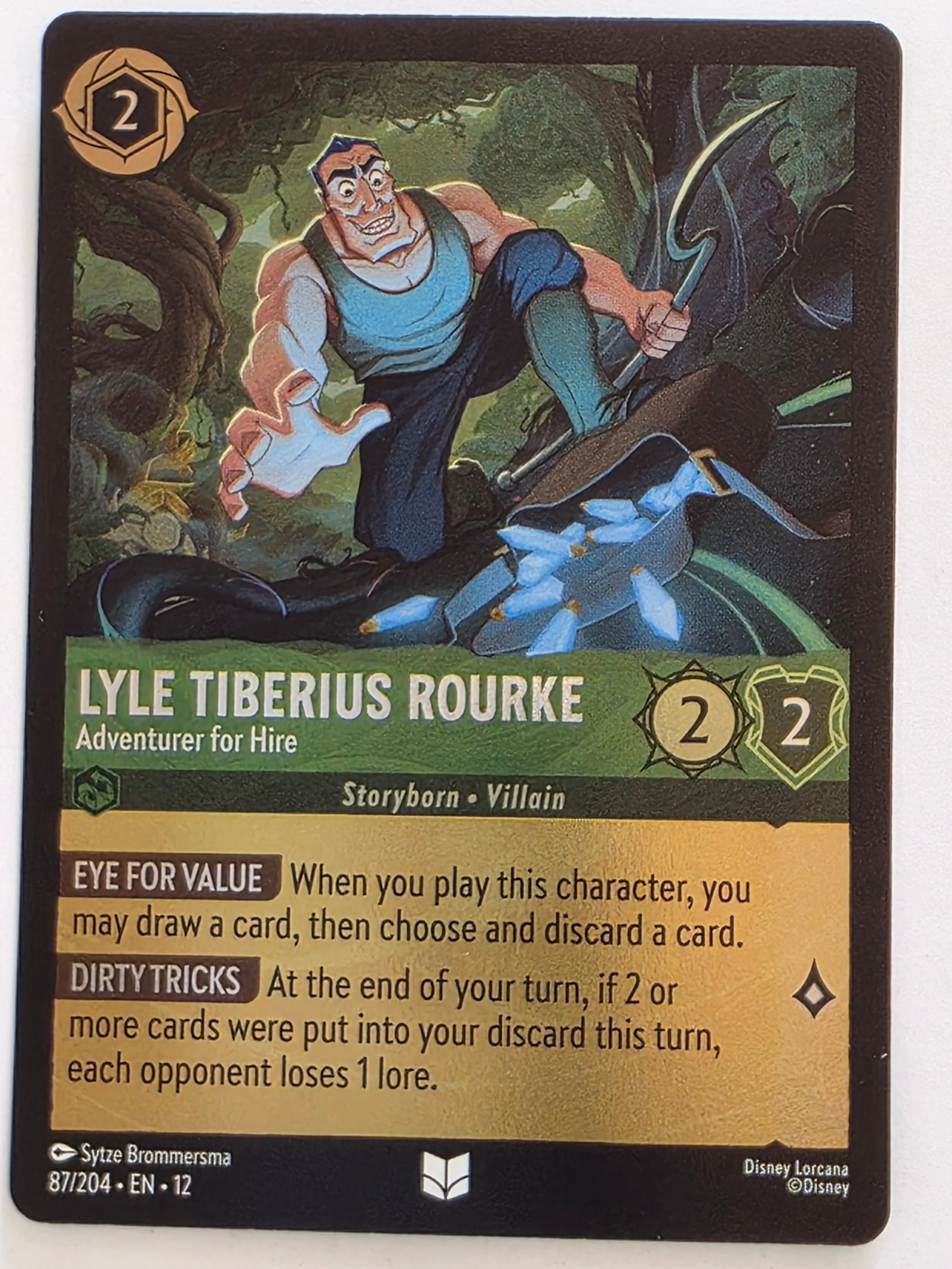 Disney Lorcana Wilds Unknown | Coldfoil | #087/204 | Lyle Tiberius Rourke Adventurer For Hire | Uncommon