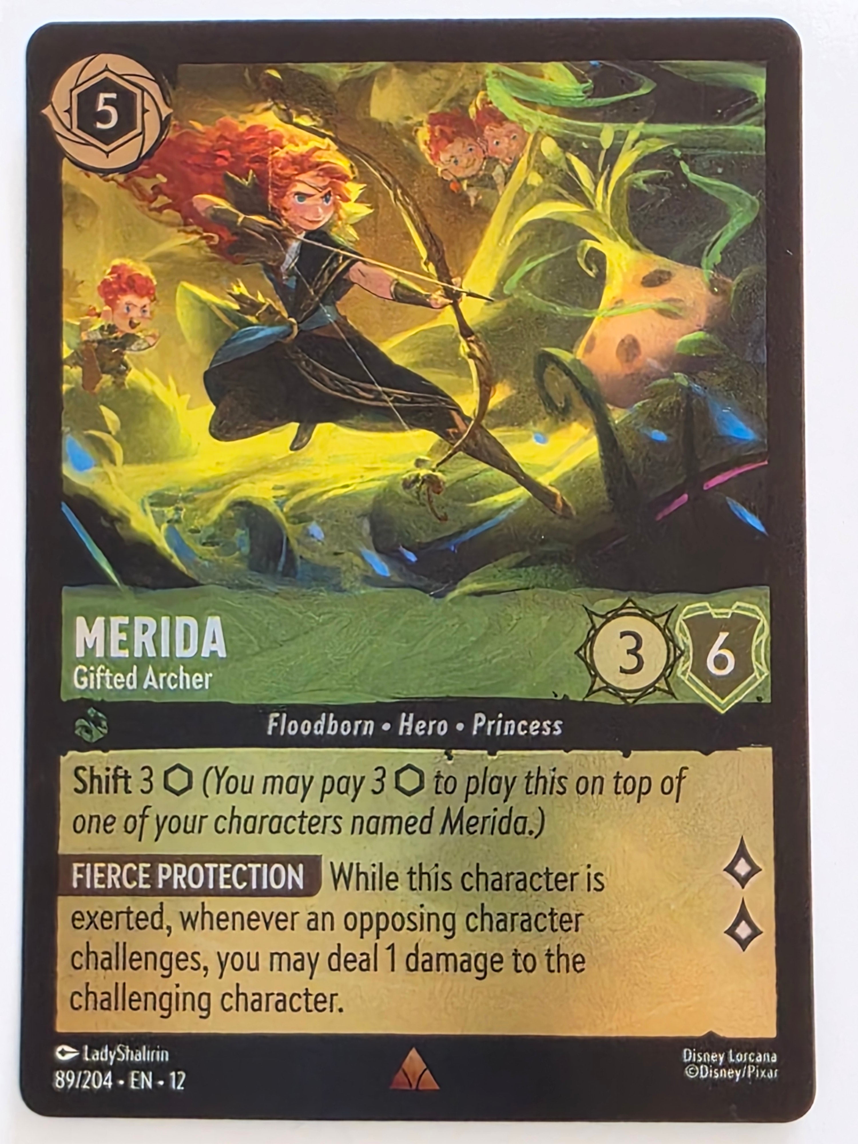 Disney Lorcana Wilds Unknown | Coldfoil | #089/204 | Merida Gifted Archer | Rare