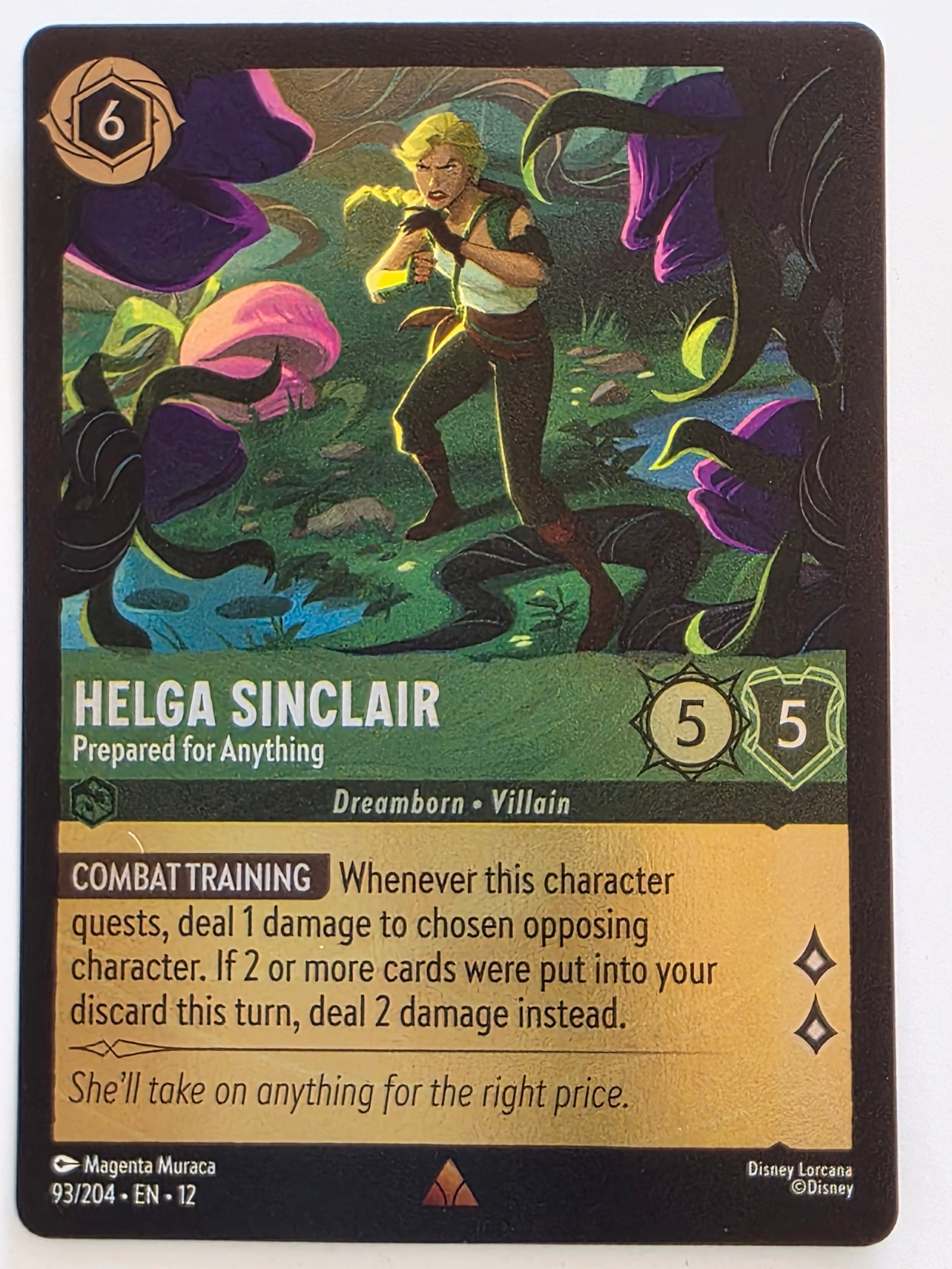 Disney Lorcana Wilds Unknown | Coldfoil | #093/204 | Helga Sinclair Prepared for Anything | Rare