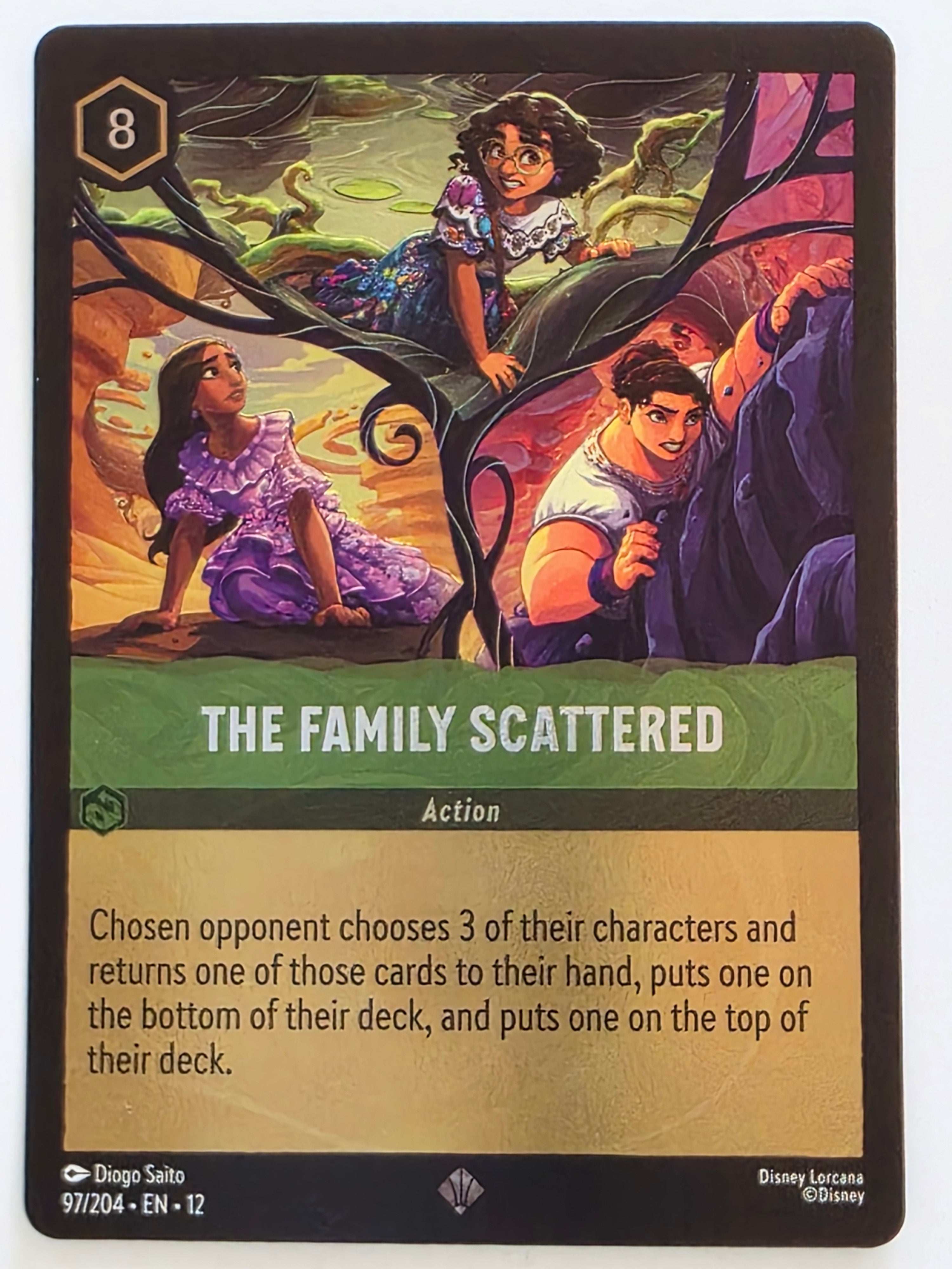Disney Lorcana Wilds Unknown | Coldfoil | #097/204 | The Family Scattered | Super Rare