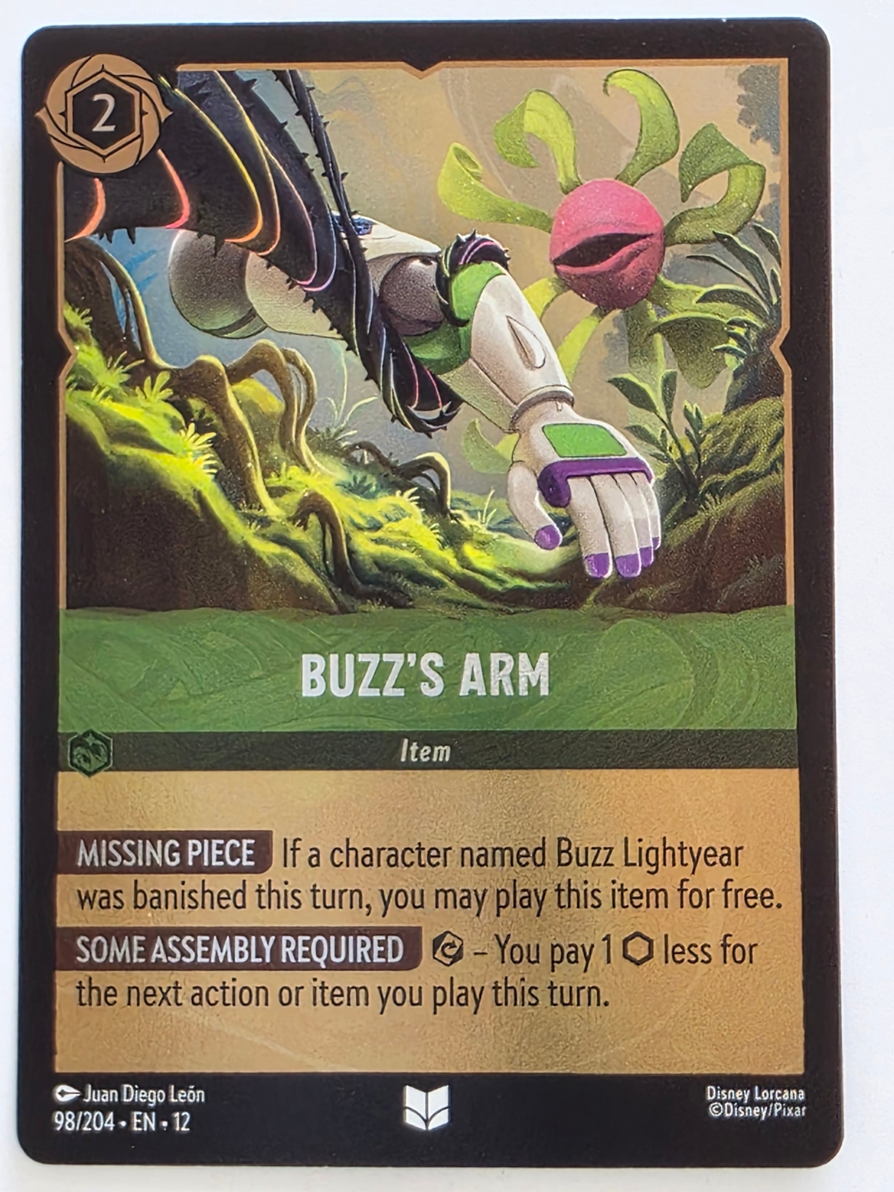 Disney Lorcana Wilds Unknown | Coldfoil | #098/204 | Buzz's Arm | Uncommon
