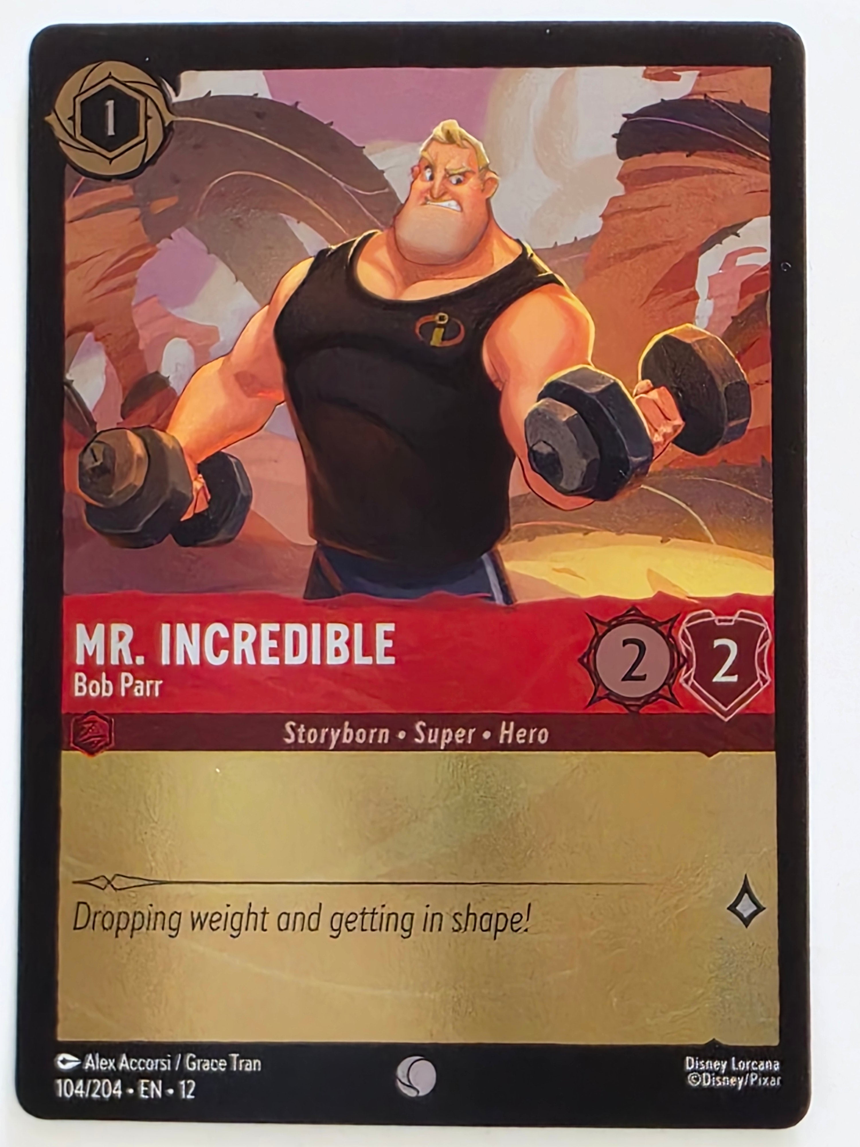 Disney Lorcana Wilds Unknown | Coldfoil | #104/204 | Mr Incredible Bob Parr | Common