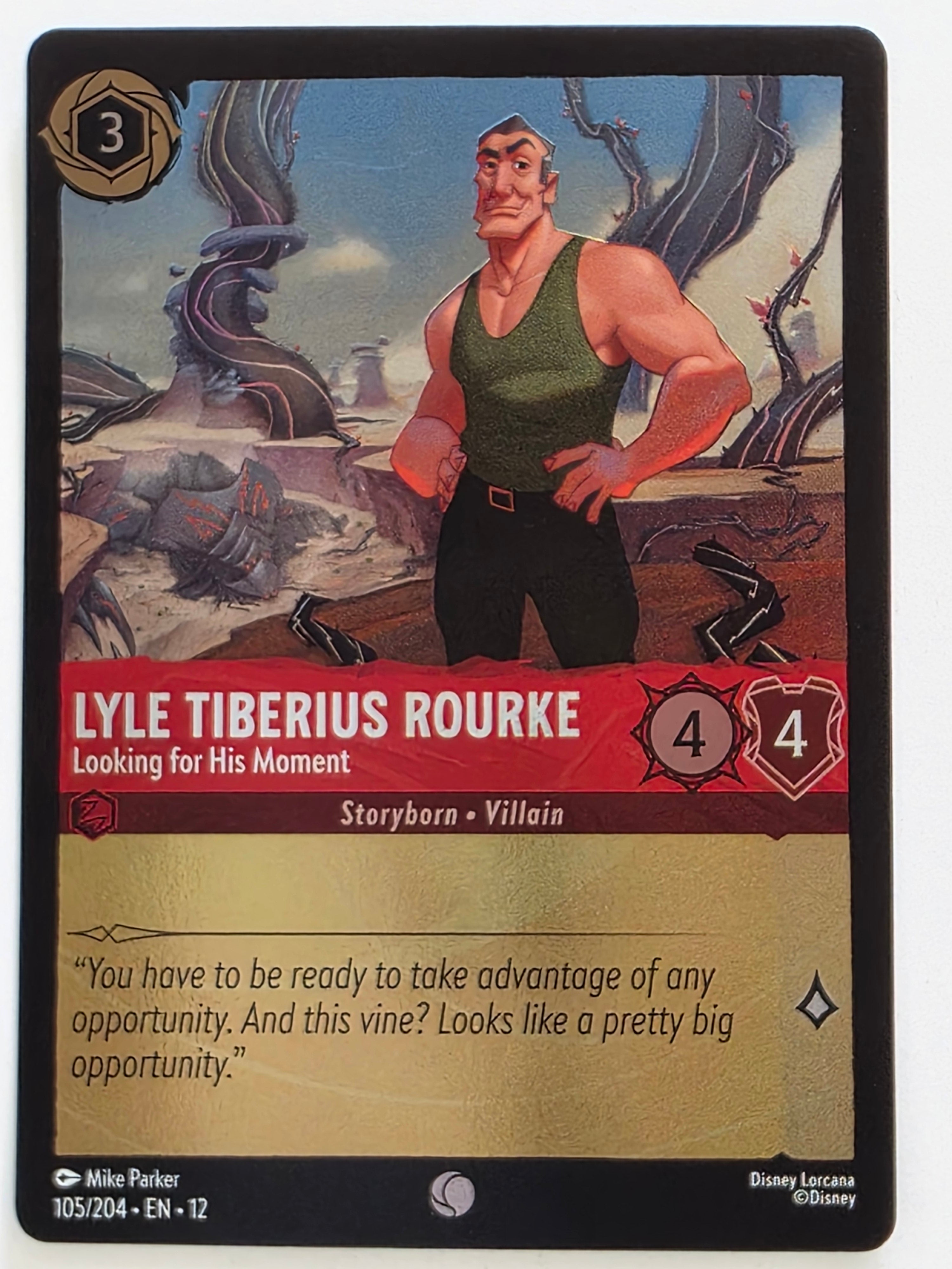 Disney Lorcana Wilds Unknown | Coldfoil | #105/204 | Lyle Tiberius Rourke Looking for His Moment | Common