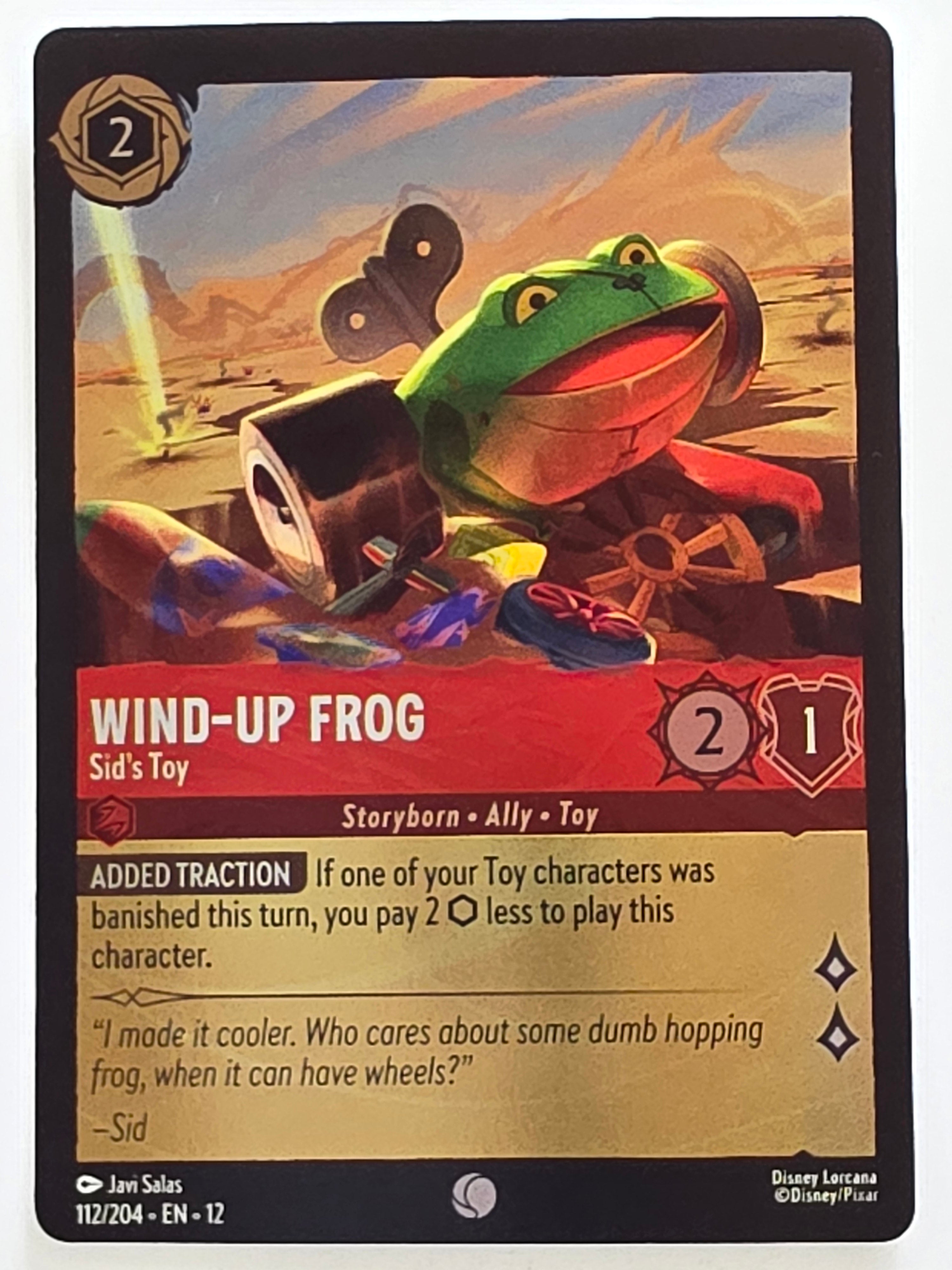 Disney Lorcana Wilds Unknown | Coldfoil | #112/204 | Wind-Up Frog Sid's Toy | Common