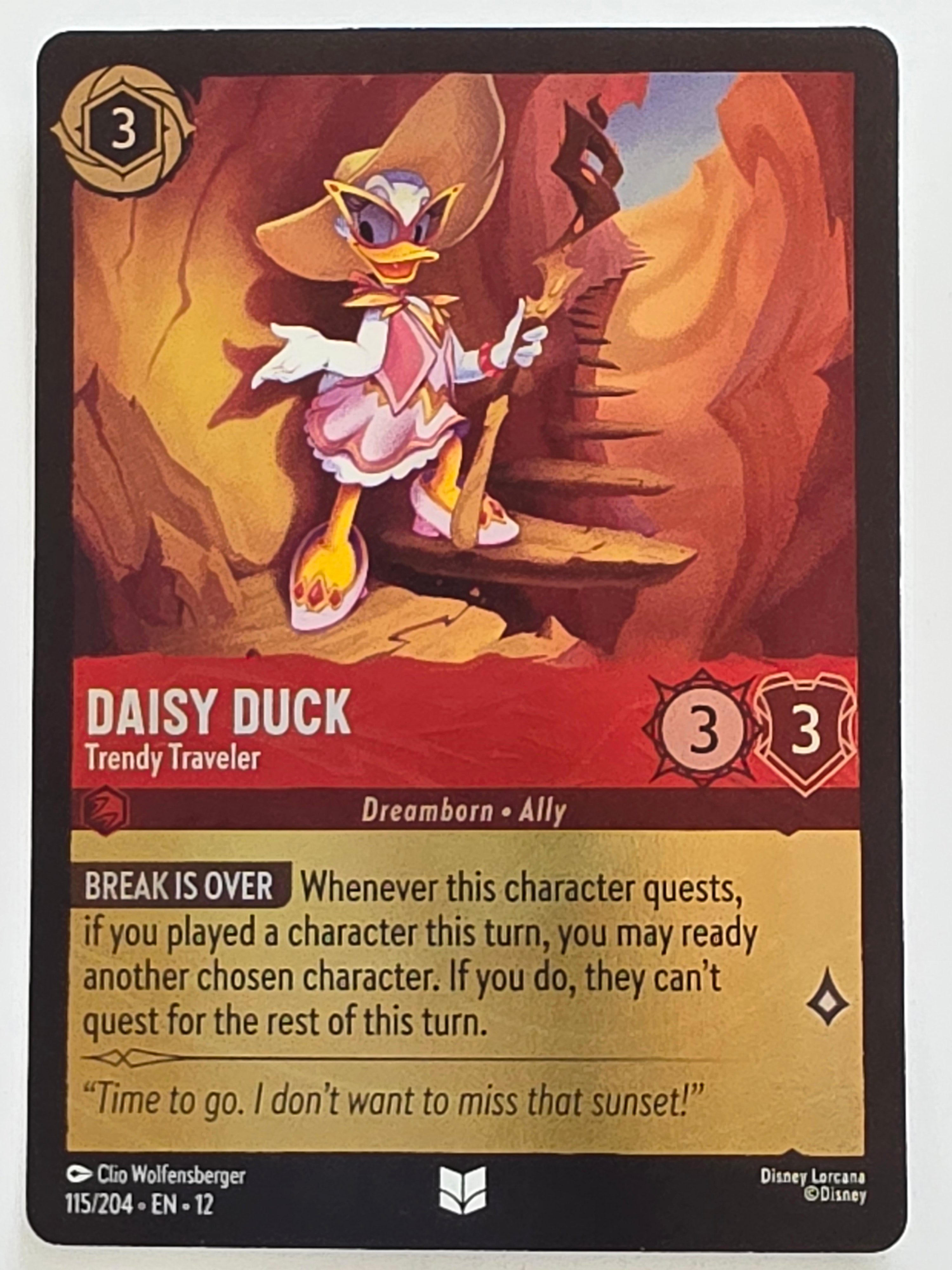 Disney Lorcana Wilds Unknown | Coldfoil | #115/204 | Daisy Duck Trendy Traveler | Uncommon