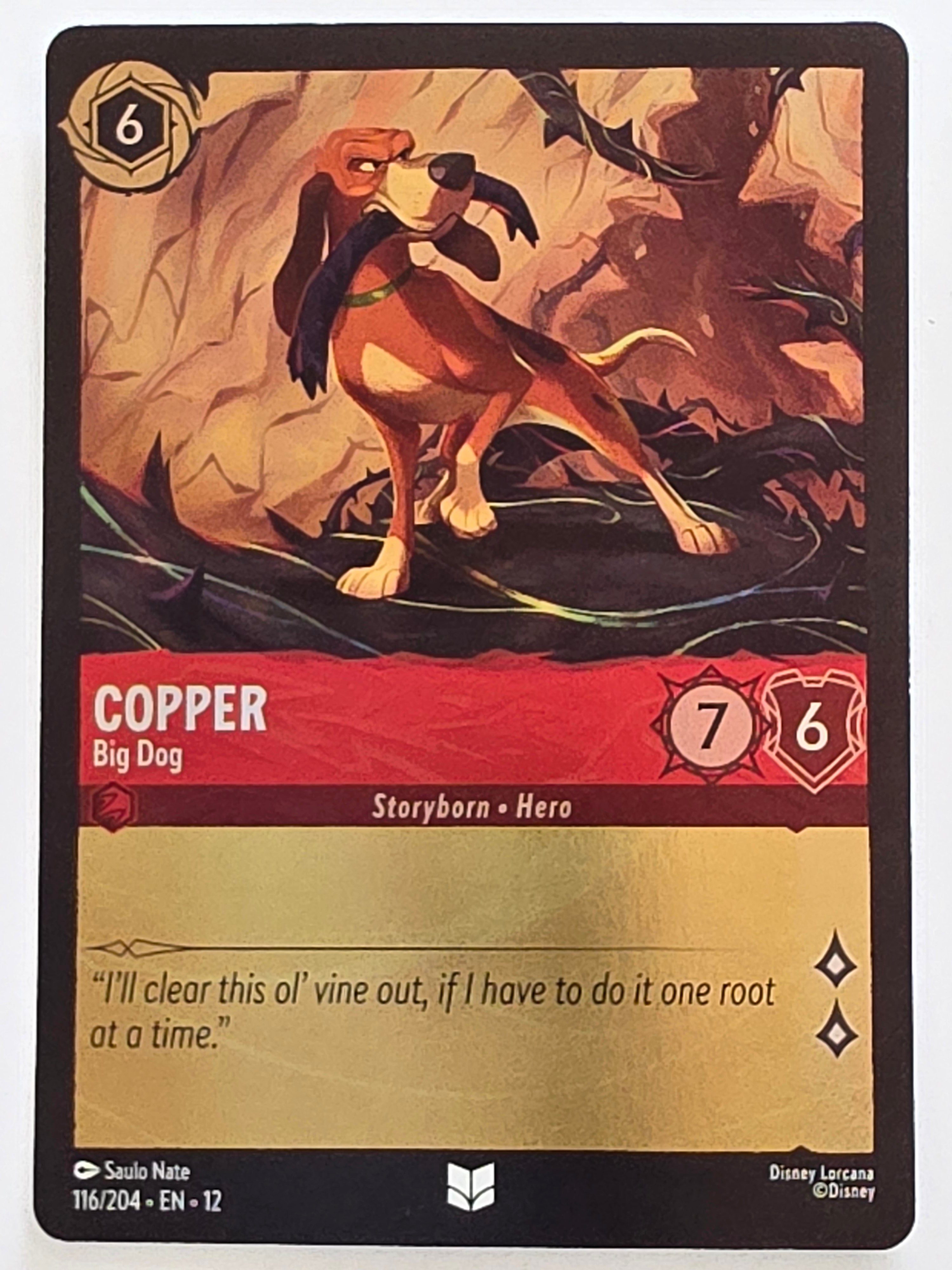 Disney Lorcana Wilds Unknown | Coldfoil | #116/204 | Copper Big Dog | Uncommon
