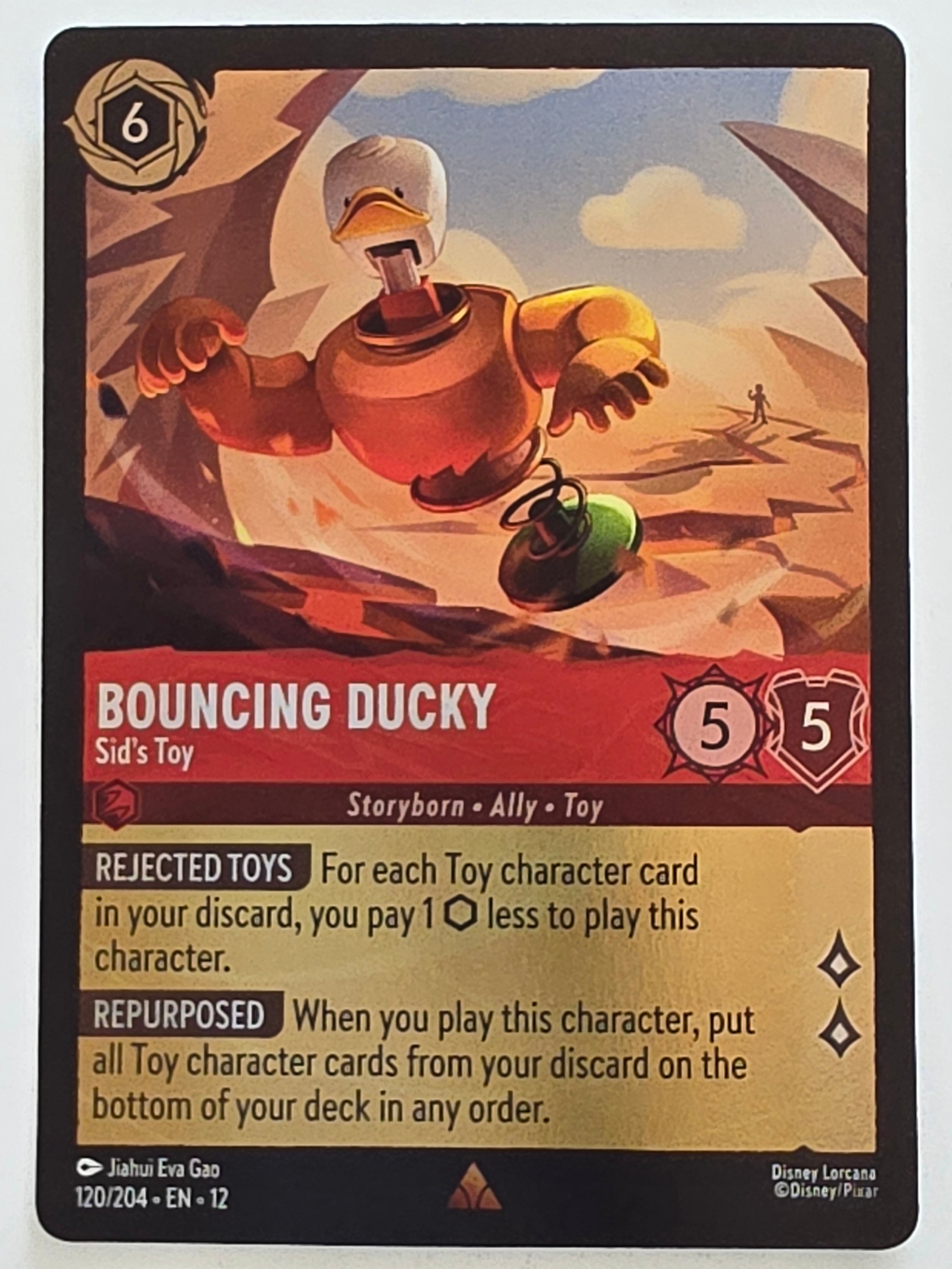 Disney Lorcana Wilds Unknown | Coldfoil | #120/204 | Bouncing Ducky Sid's Toy | Rare