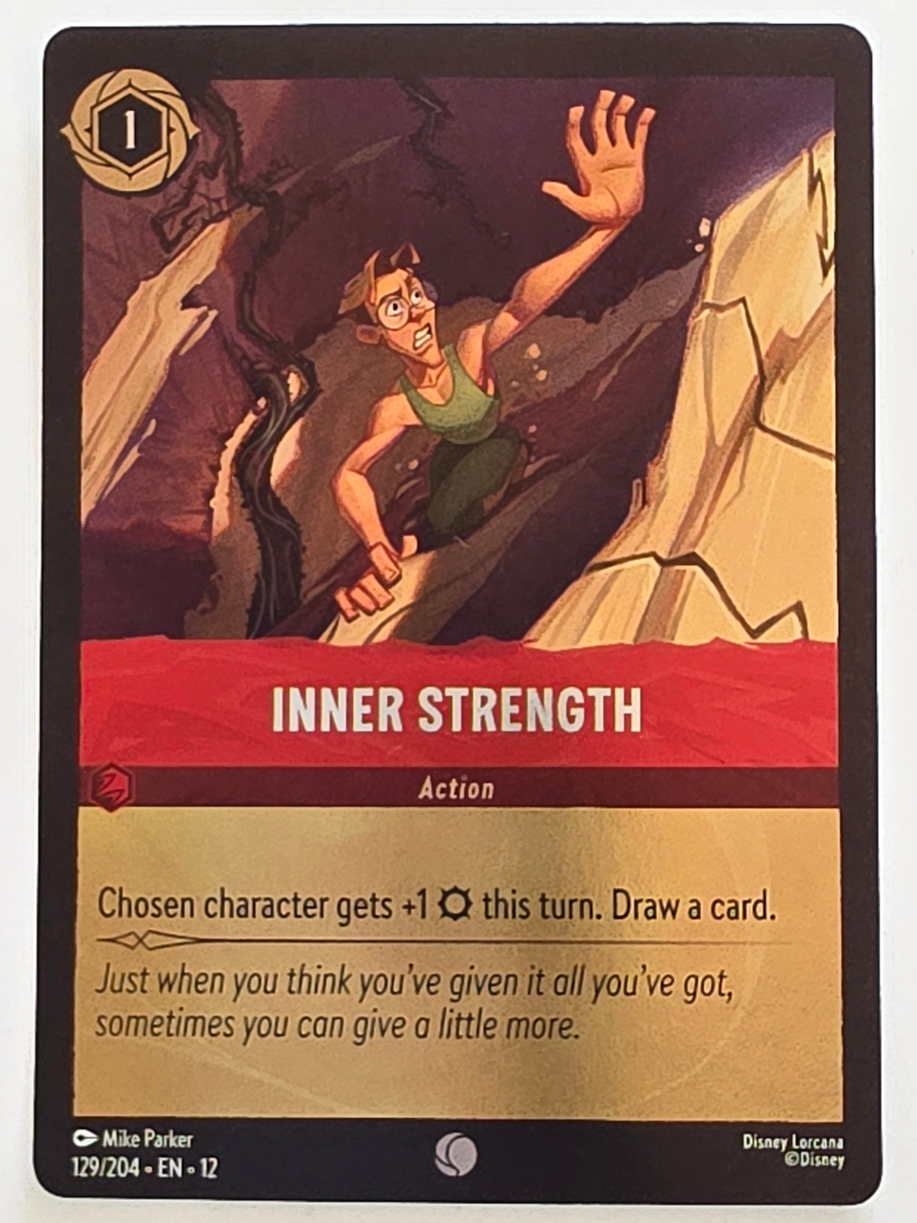 Disney Lorcana Wilds Unknown | Coldfoil | #129/204 | Inner Strength | Common