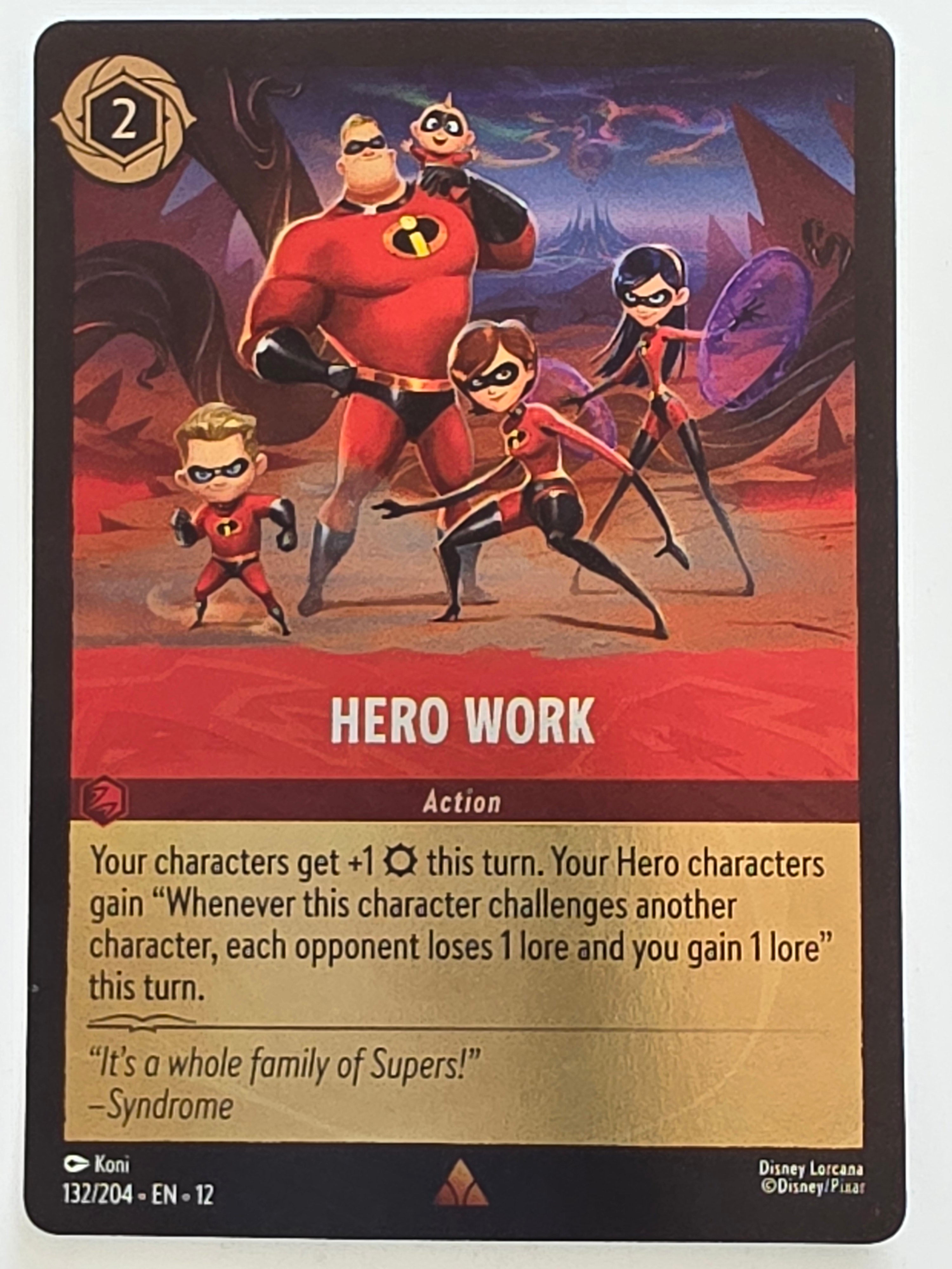 Disney Lorcana Wilds Unknown | Coldfoil | #132/204 | Hero Work | Rare