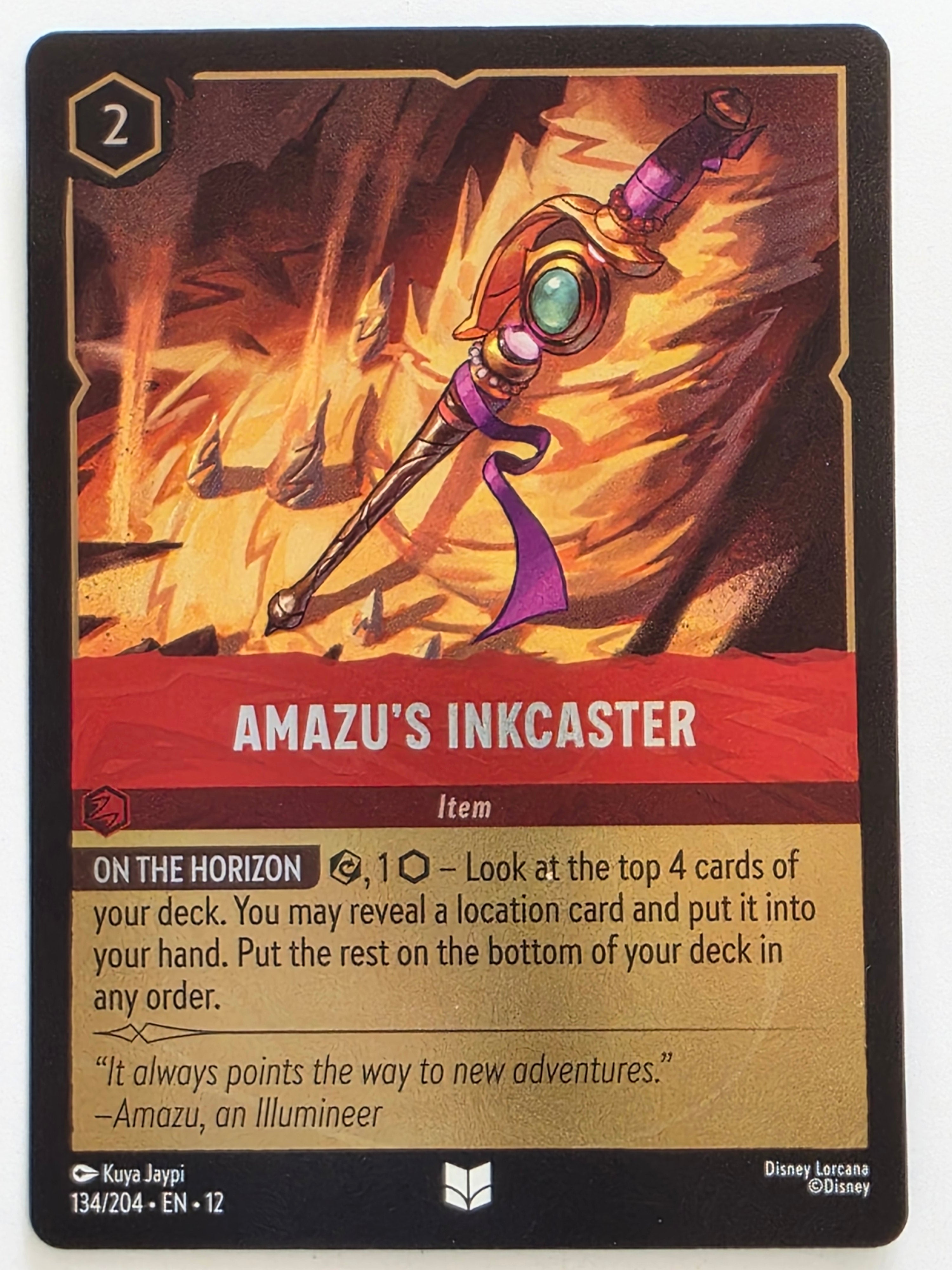 Disney Lorcana Wilds Unknown | Coldfoil | #134/204 | Amazu's Inkcaster | Uncommon