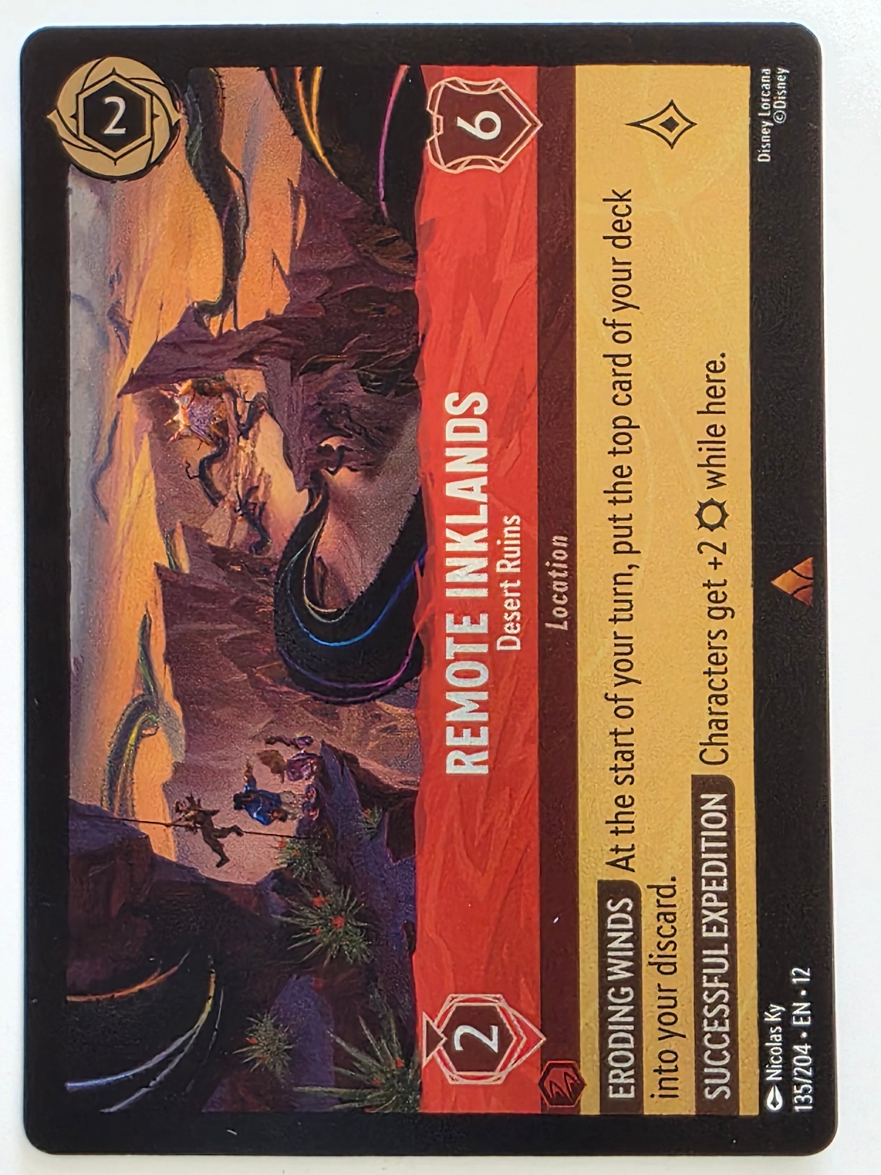 Disney Lorcana Wilds Unknown | Coldfoil | #135/204 | Remote Inklands Desert Ruins | Rare