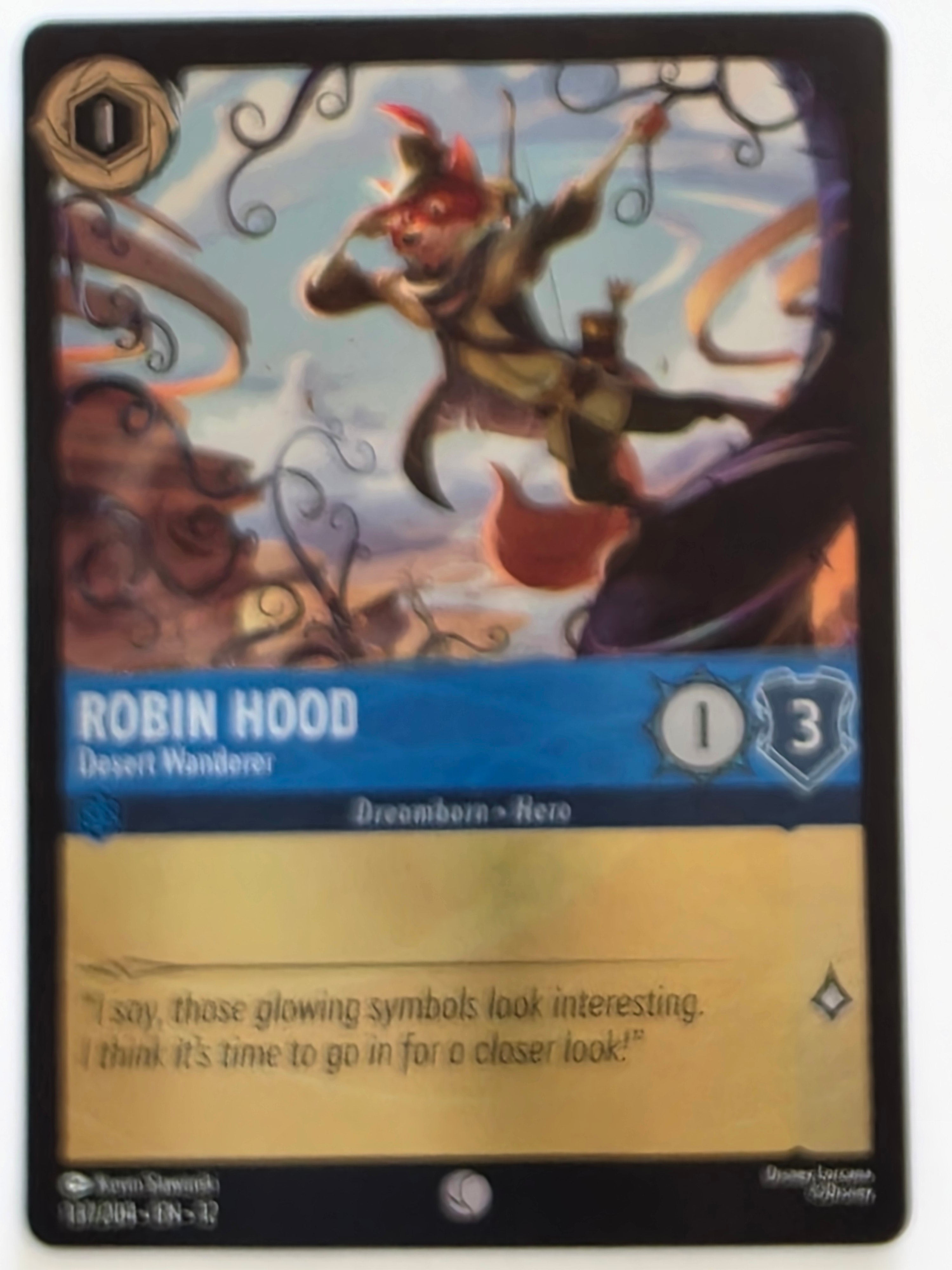 Disney Lorcana Wilds Unknown | Coldfoil | #137/204 | Robin Hood Desert Wnaderer | Common