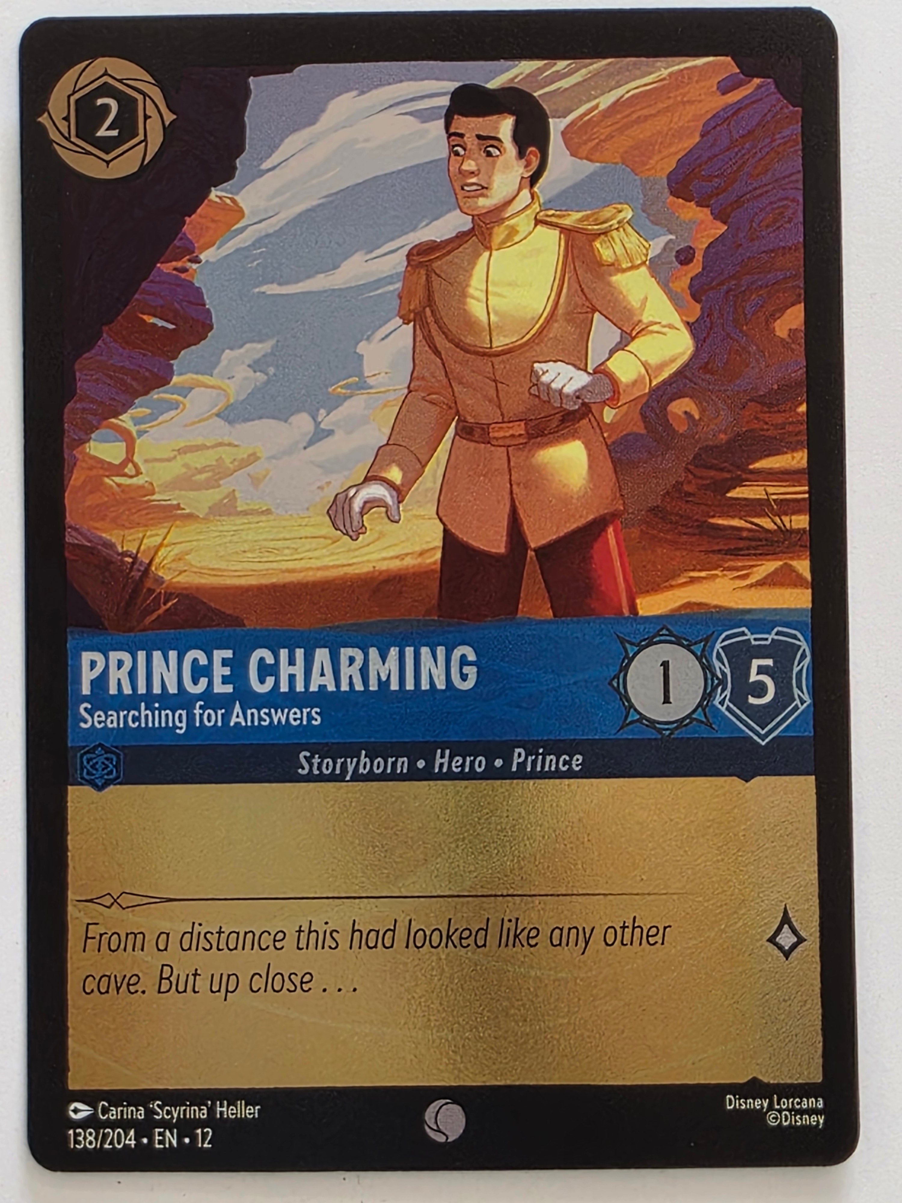 Disney Lorcana Wilds Unknown | Coldfoil | #138/204 | Prince Charming Searching for Answers | Common