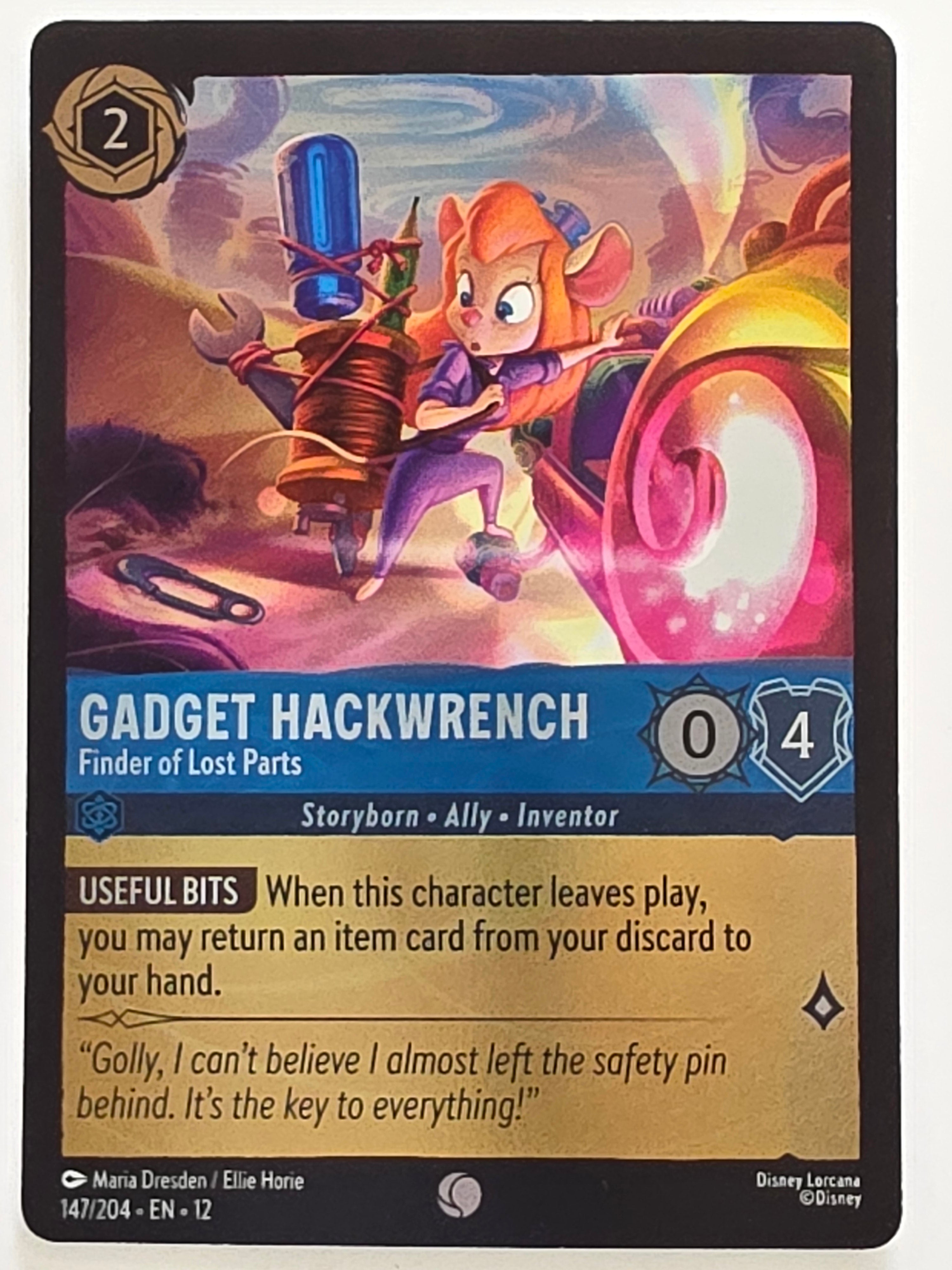 Disney Lorcana Wilds Unknown | Coldfoil | #147/204 | Gadget Hackwrench Finder of Lost Parts | Common