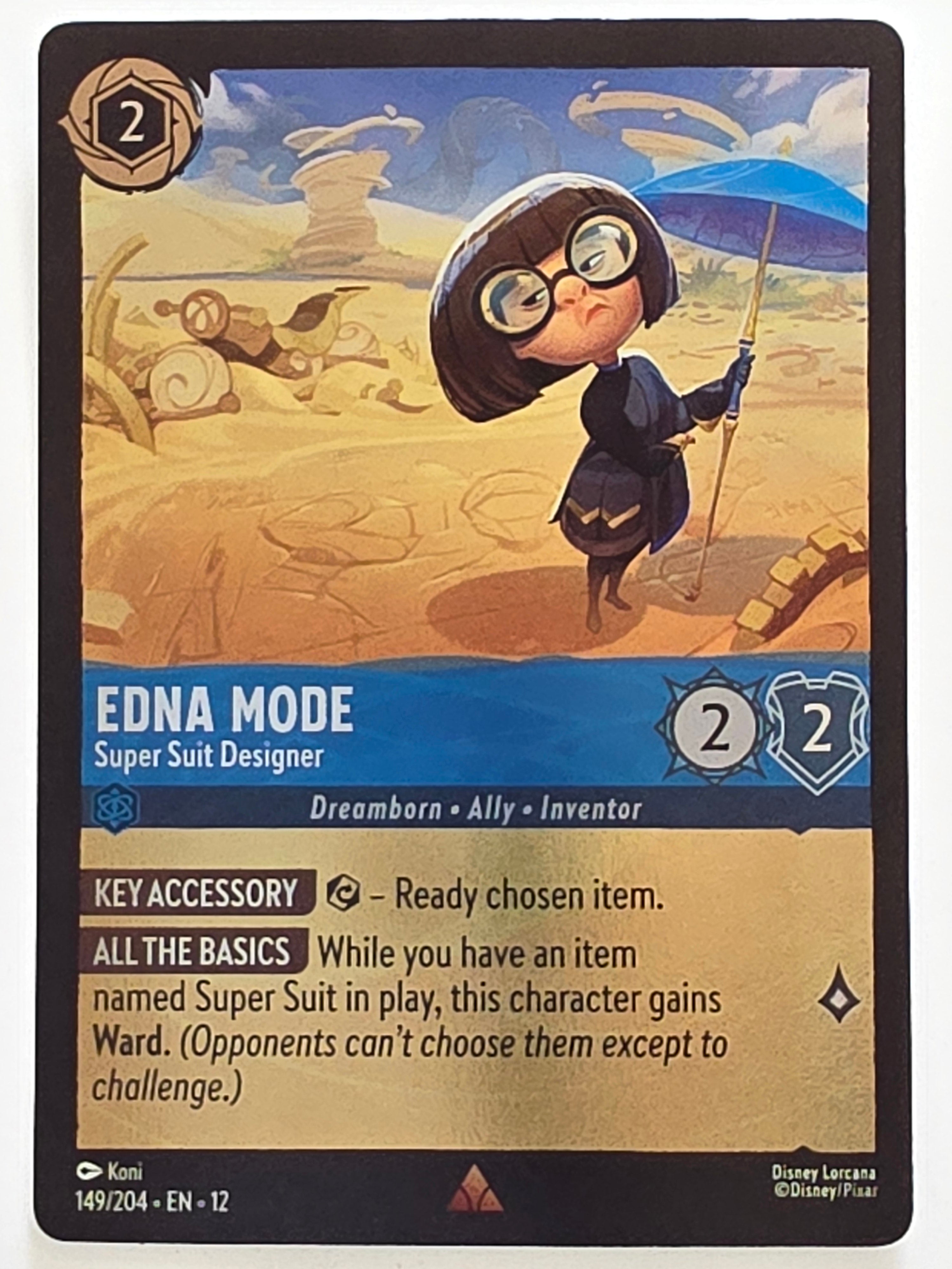 Disney Lorcana Wilds Unknown | Coldfoil | #149/204 | Edna Mode Super Suit Designer | Rare
