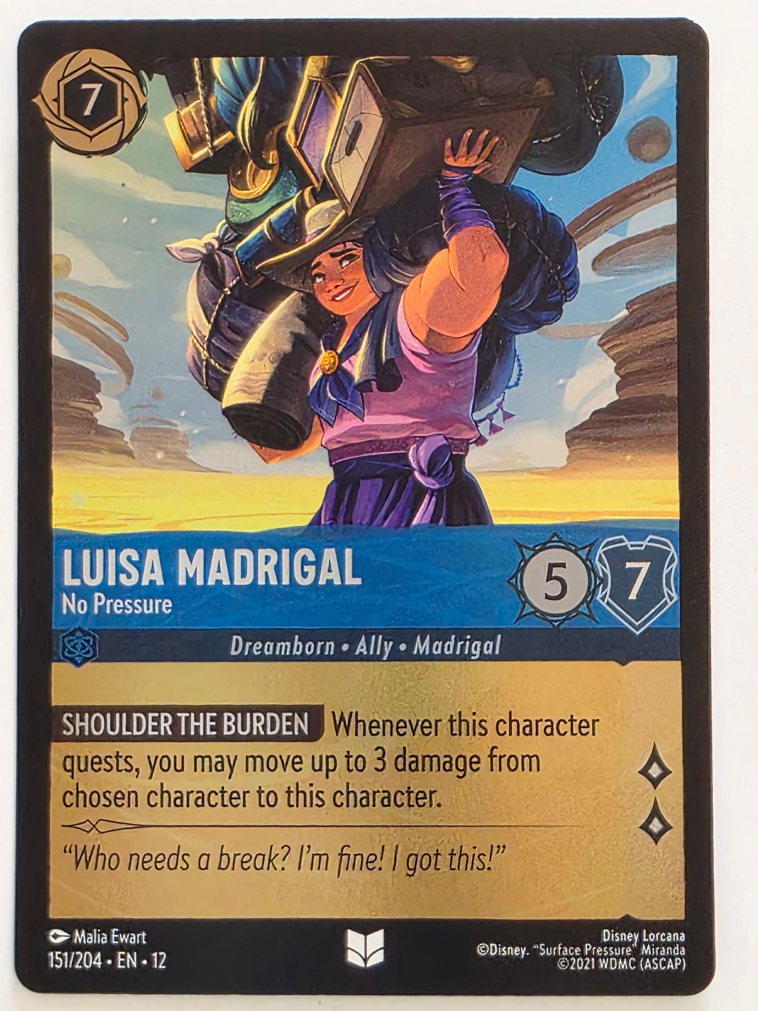 Disney Lorcana Wilds Unknown | Coldfoil | #151/204 | Luisa Madrigal No Pressure | Uncommon
