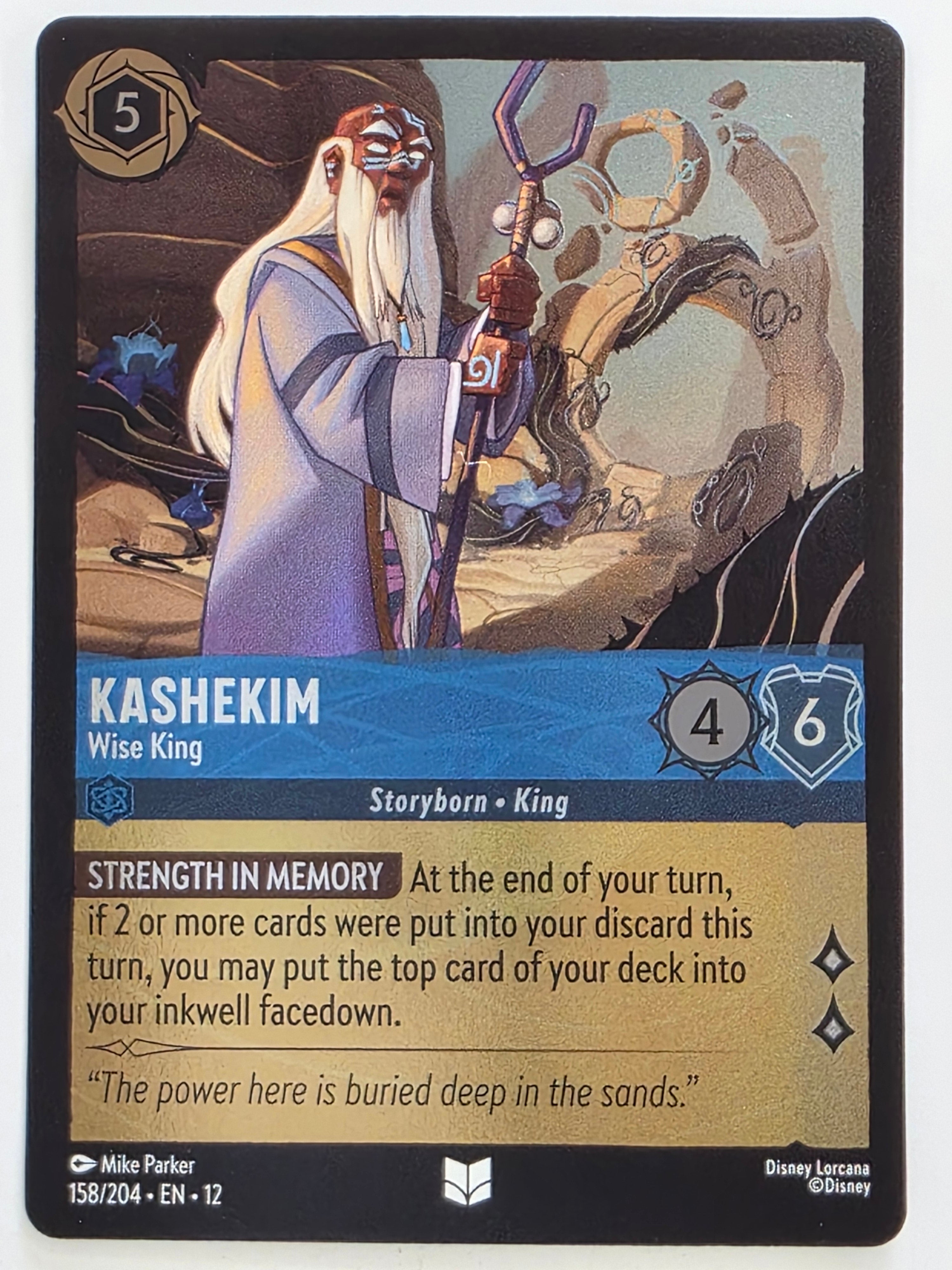 Disney Lorcana Wilds Unknown | Coldfoil | #158/204 | Kashekim Wise King | Uncommon