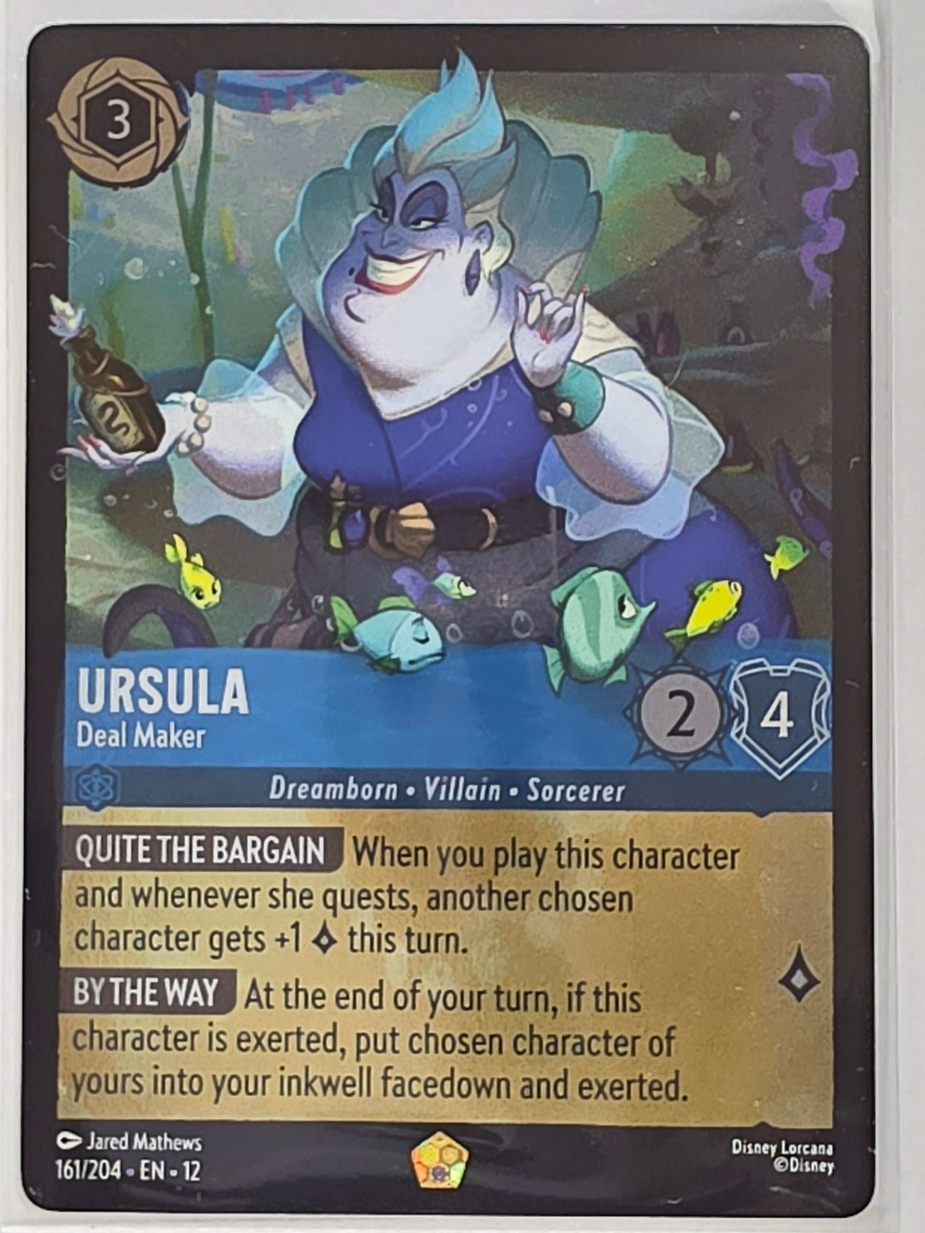 Disney Lorcana Wilds Unknown | Coldfoil | #161/204 | Ursula Deal Maker | Legendary