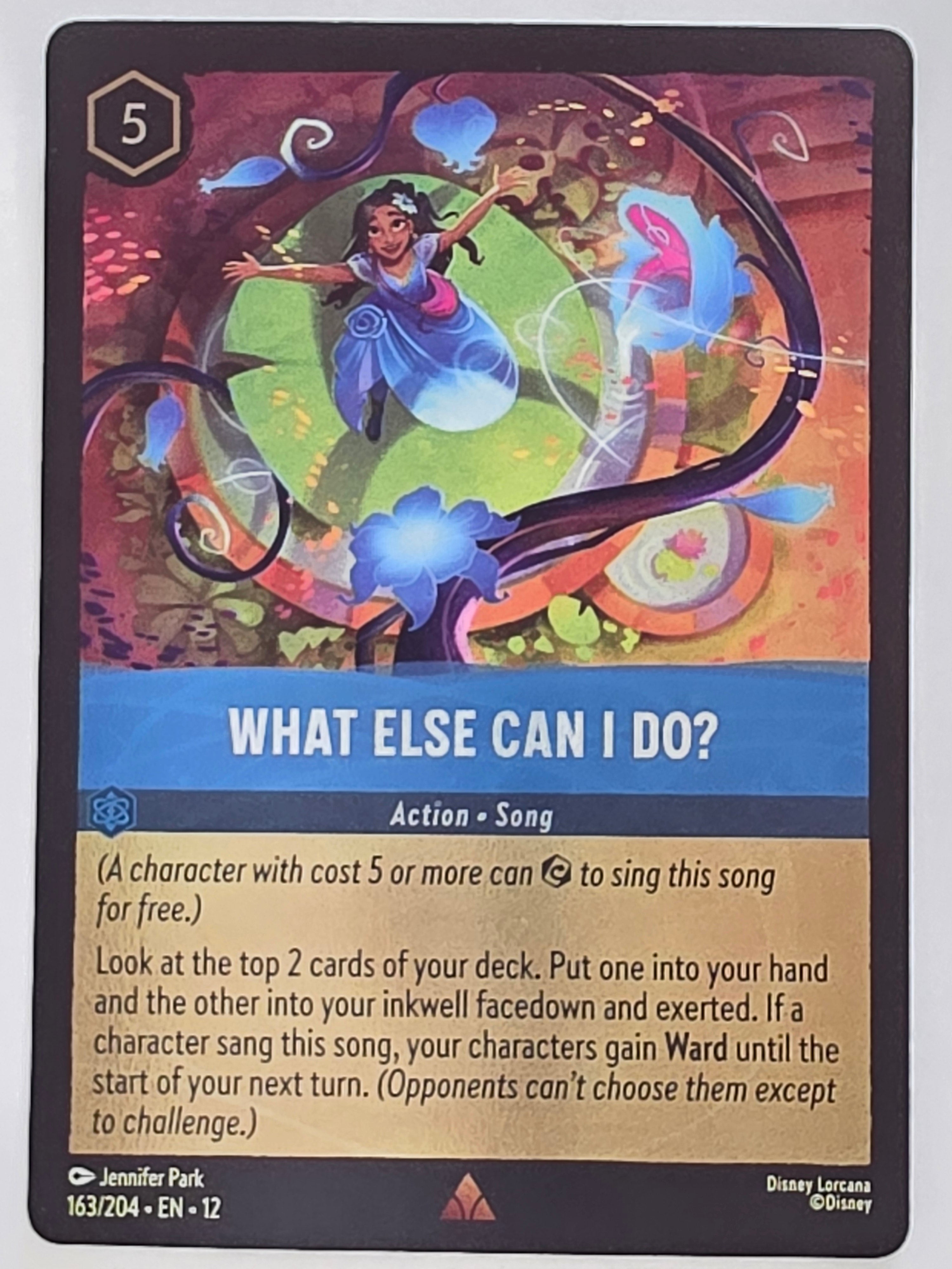 Disney Lorcana Wilds Unknown | Coldfoil | #163/204 | What Else Can I Do? | Rare