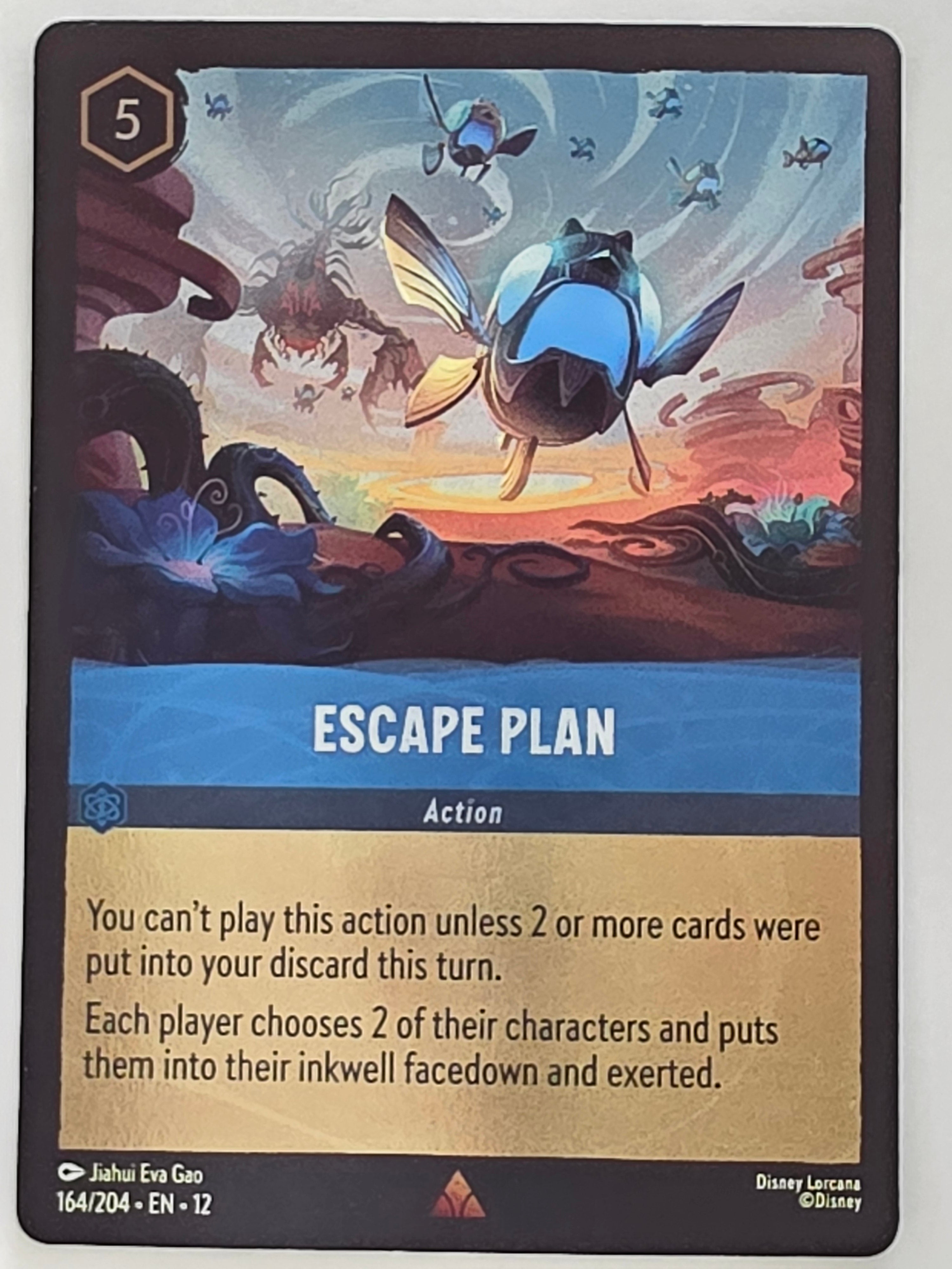 Disney Lorcana Wilds Unknown | Coldfoil | #164/204 | Escape Plan | Rare