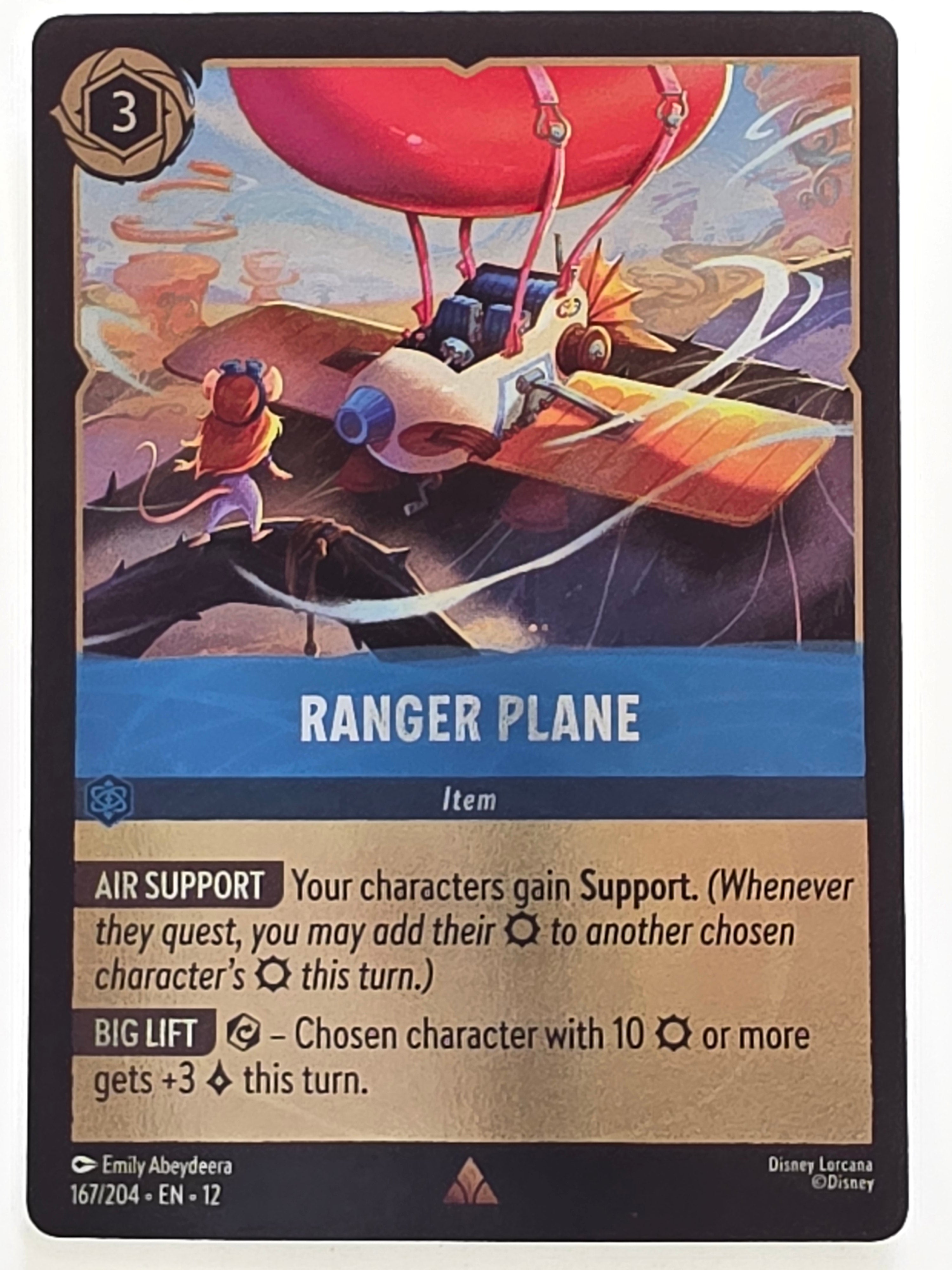 Disney Lorcana Wilds Unknown | Coldfoil | #167/204 | Ranger Plane | Rare