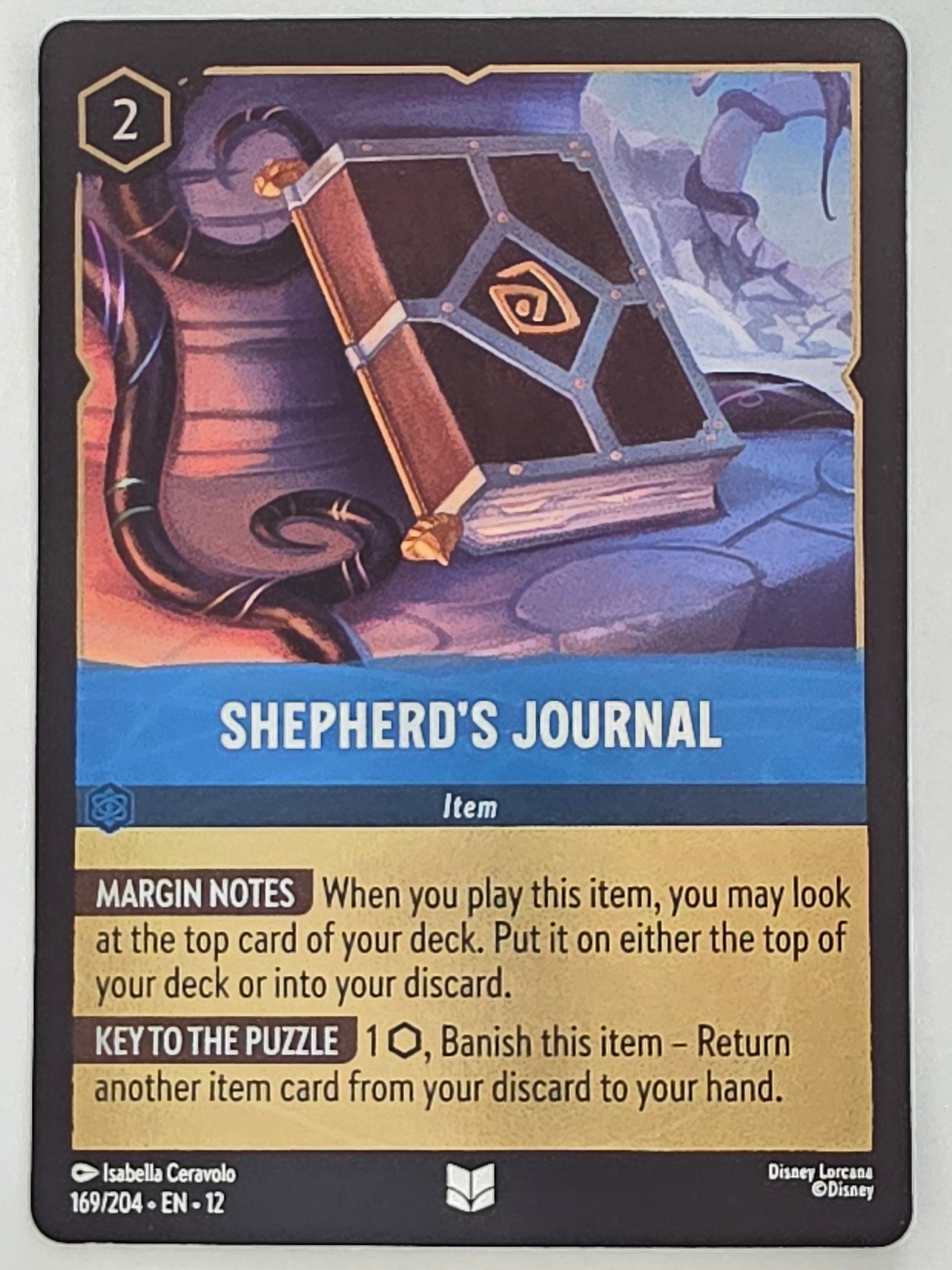 Disney Lorcana Wilds Unknown | Coldfoil | #169/204 | Shepherd's Journal | Uncommon