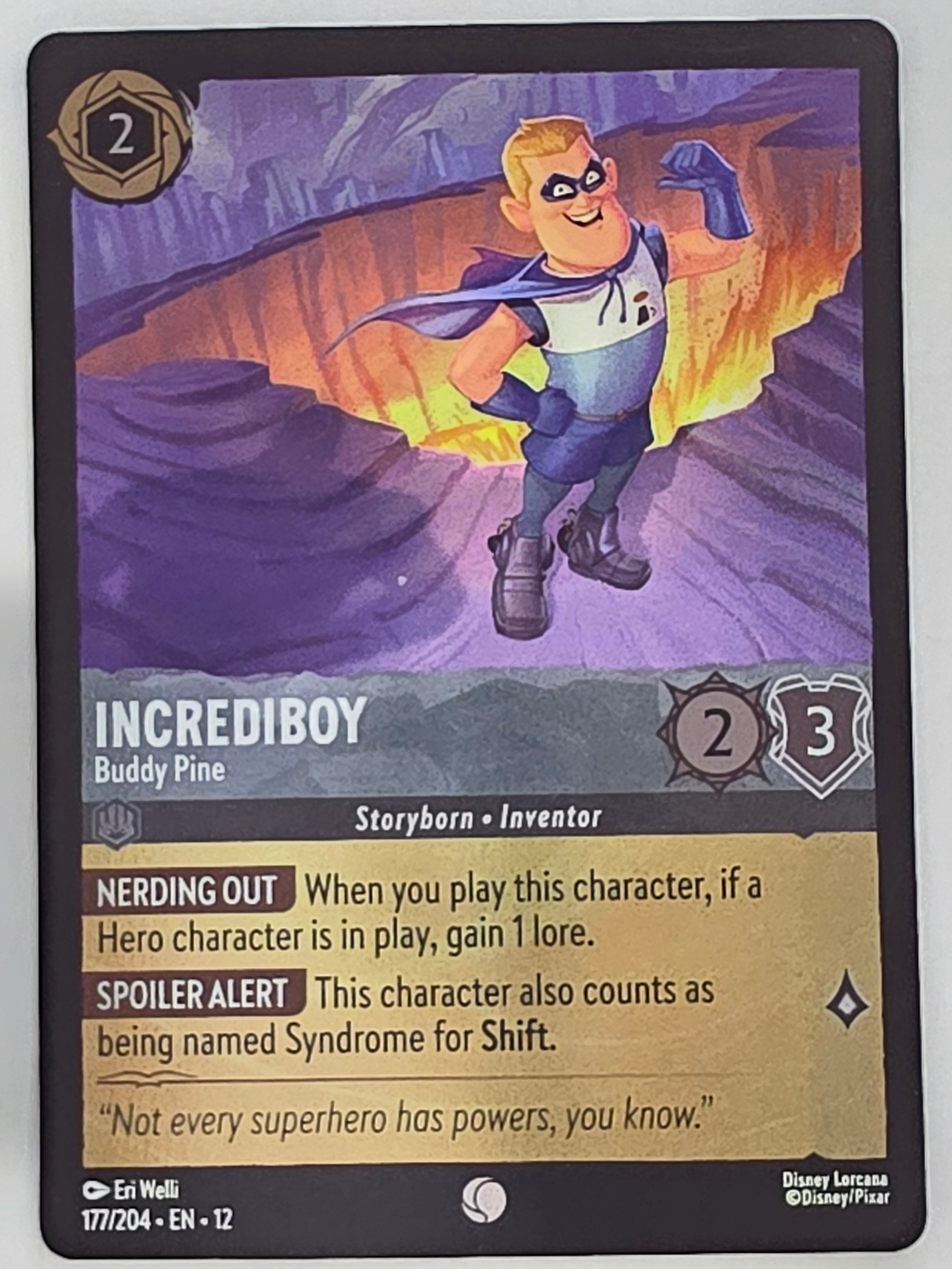 Disney Lorcana Wilds Unknown | Coldfoil | #177/204 | Incrediboy Buddy Pine | Common