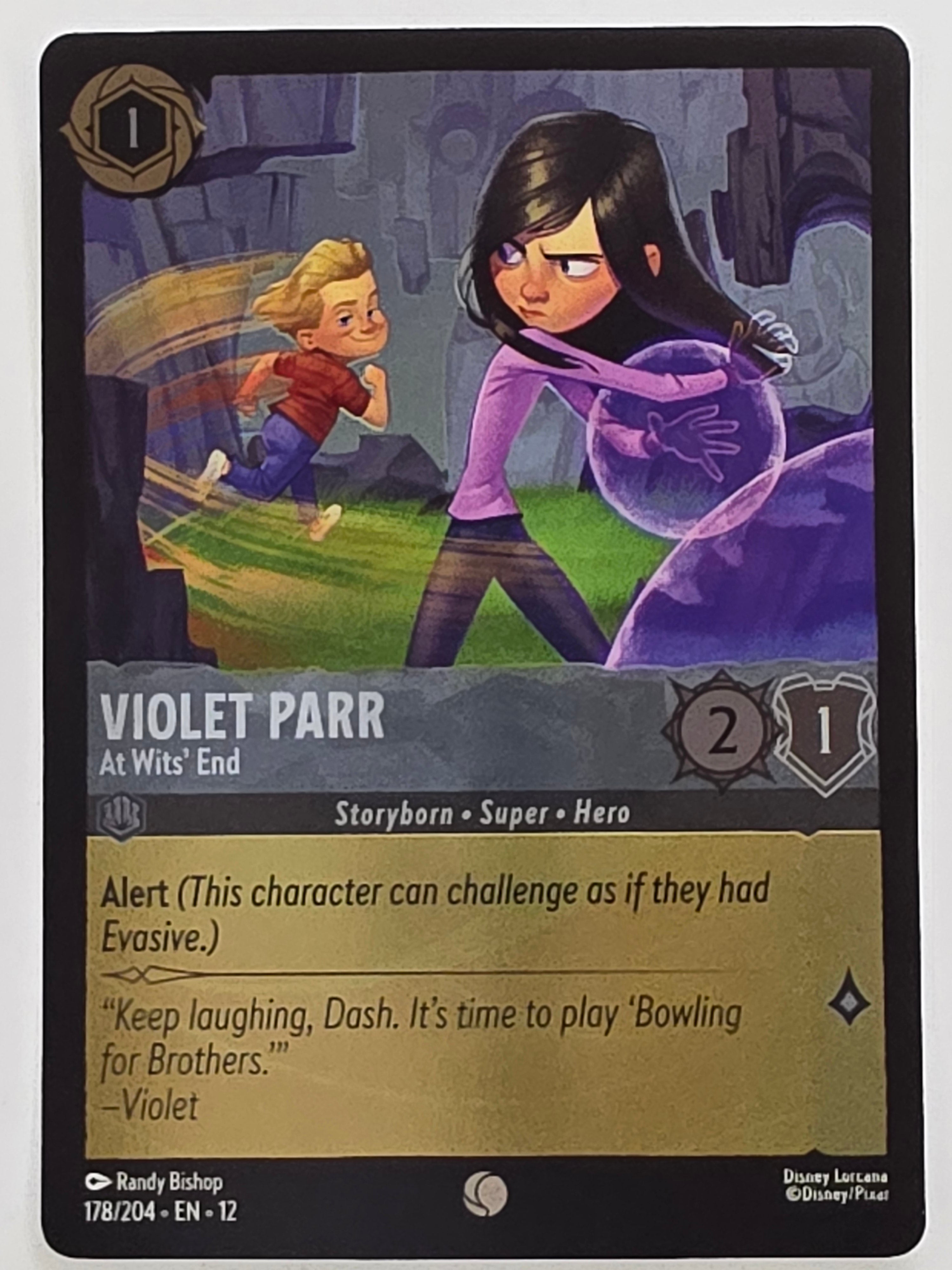 Disney Lorcana Wilds Unknown | Coldfoil | #178/204 | Violet Parr At Wit's End | Common