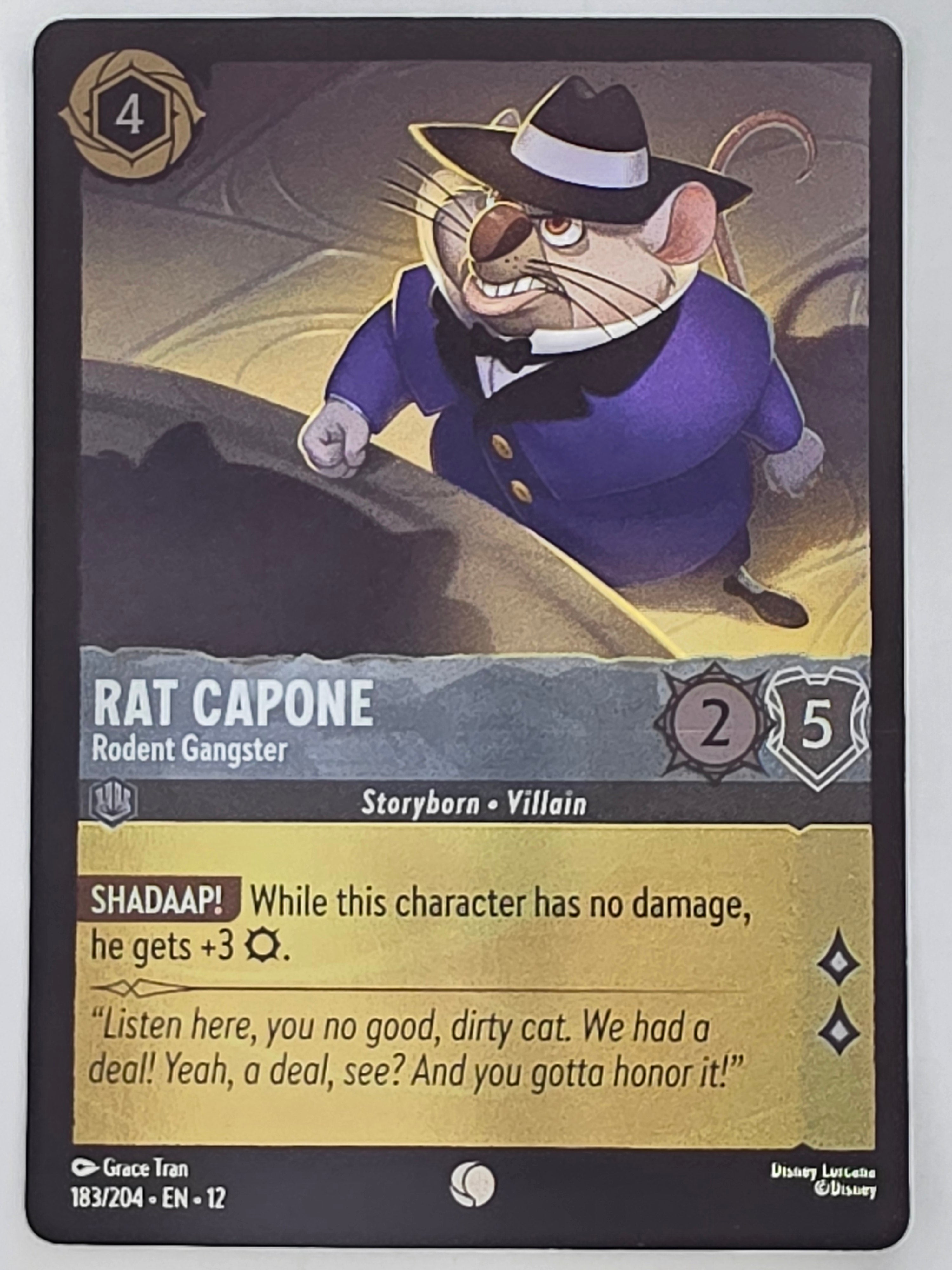 Disney Lorcana Wilds Unknown | Coldfoil | #183/204 | Rat Capone Rodent Gangster | Common