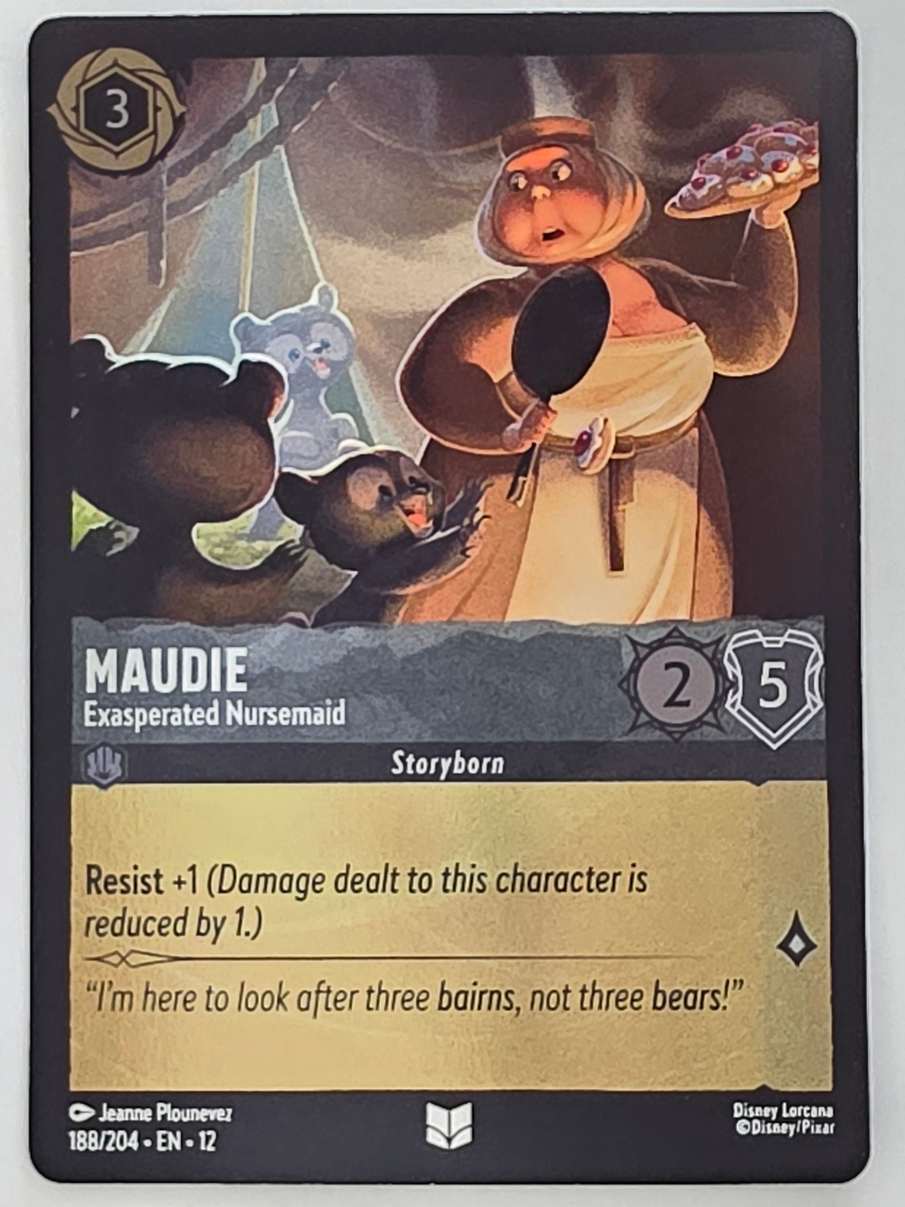 Disney Lorcana Wilds Unknown | Coldfoil | #188/204 | Maudie Exasperated Nursemaid | Uncommon