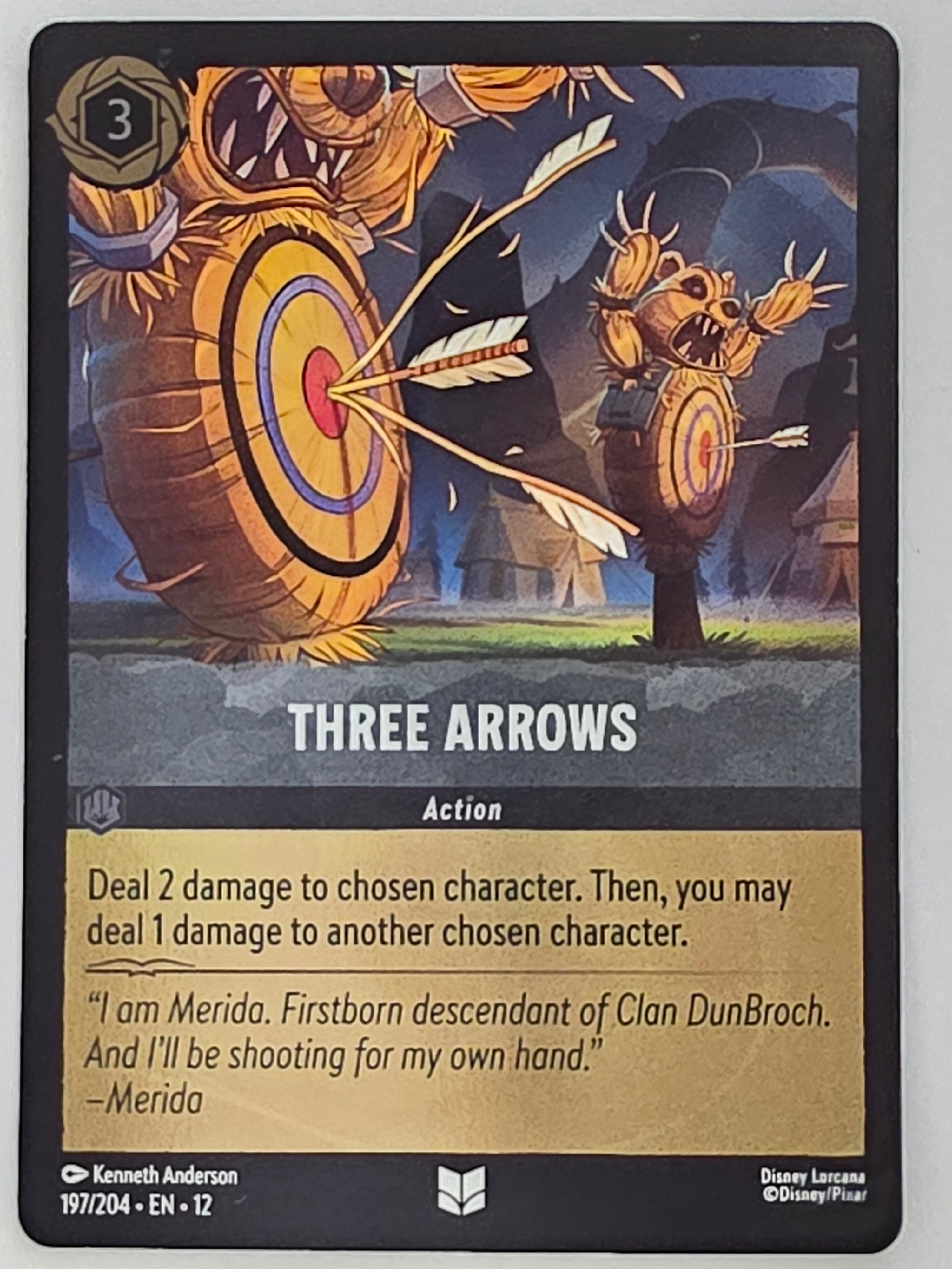 Disney Lorcana Wilds Unknown | Coldfoil | #197/204 | Three Arrows | Uncommon