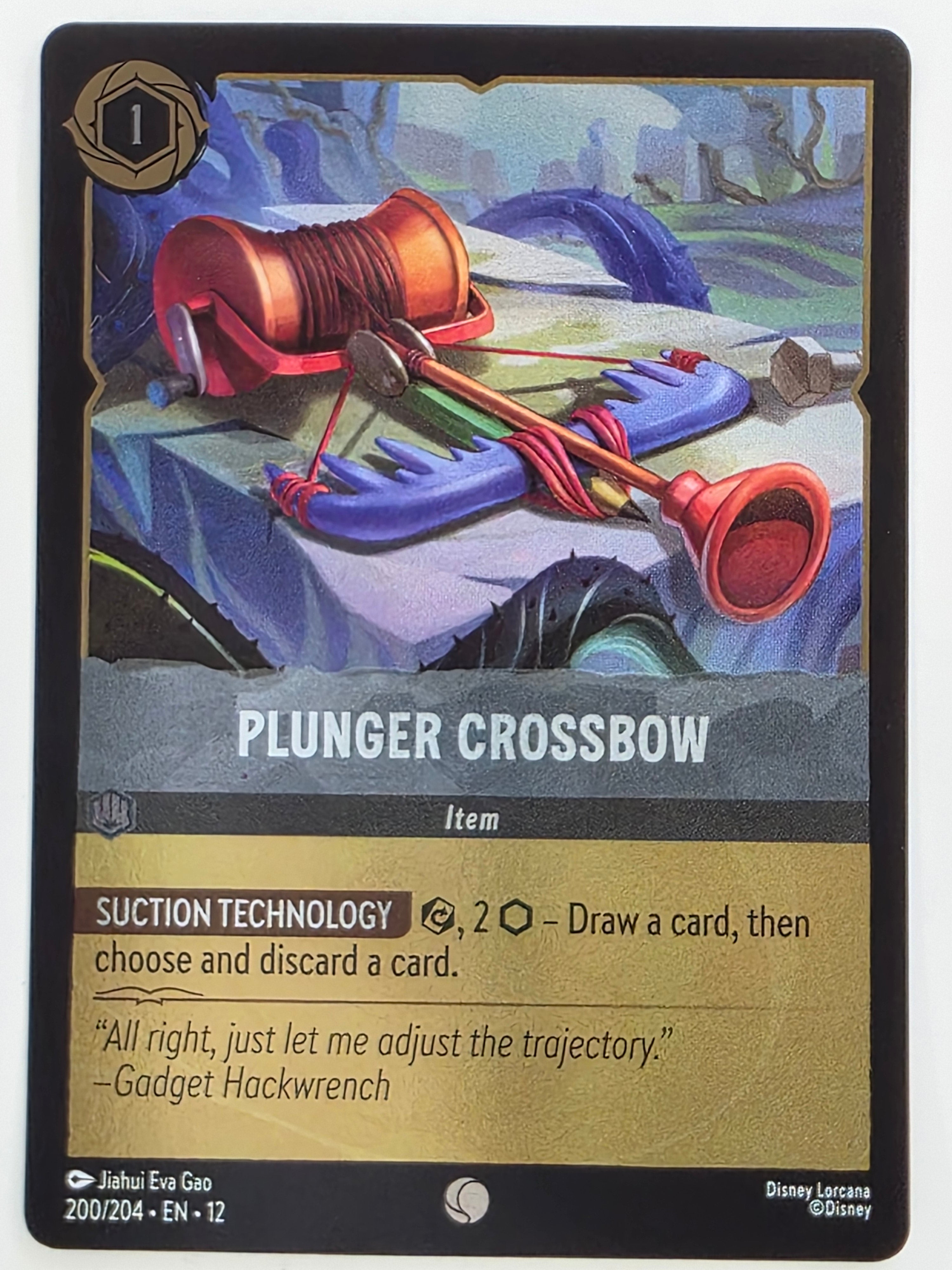 Disney Lorcana Wilds Unknown | Coldfoil | #200/204 | Plunger Crossbow | Common
