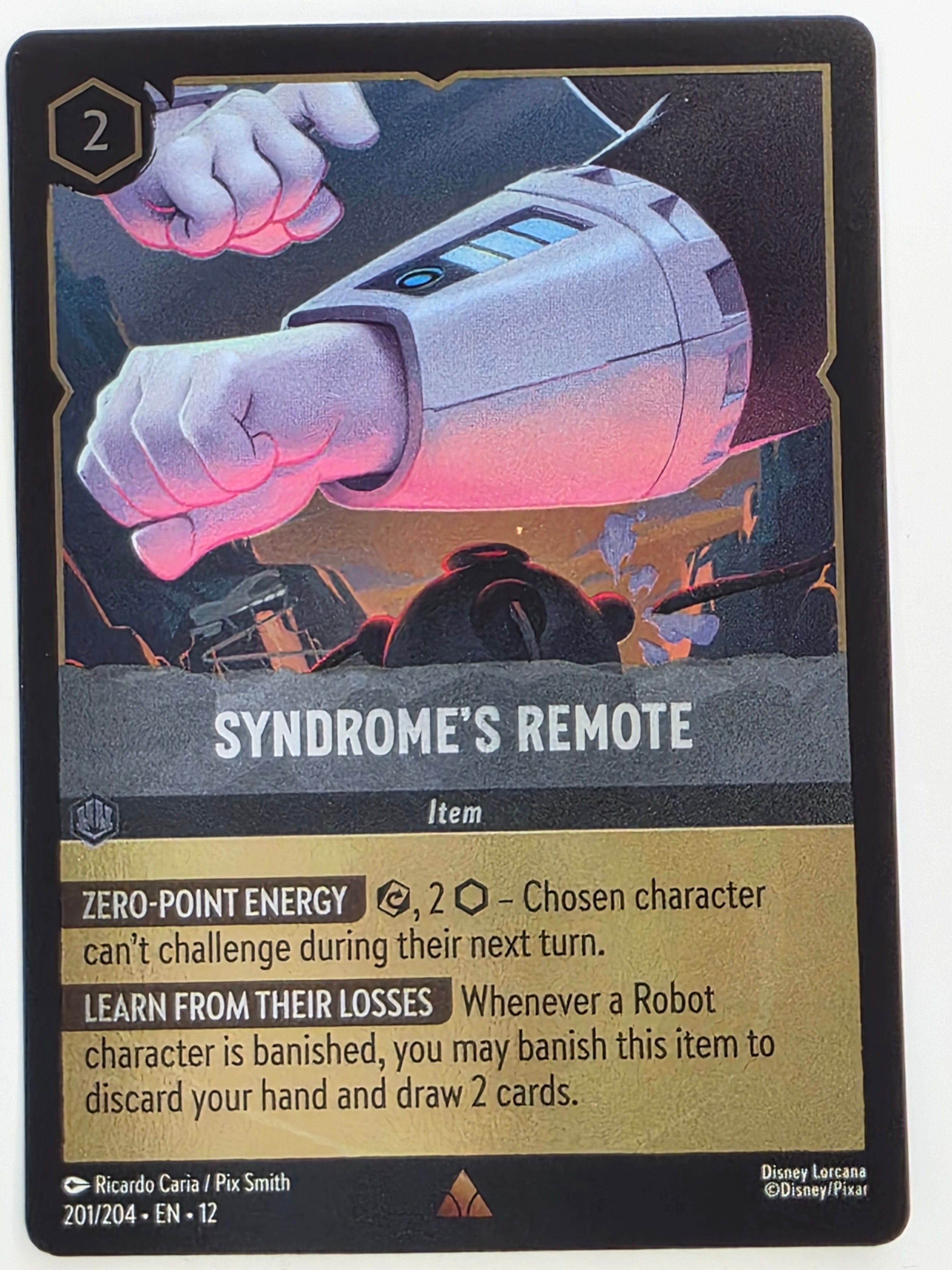 Disney Lorcana Wilds Unknown | Coldfoil | #201/204 | Syndrome's Remote | Rare