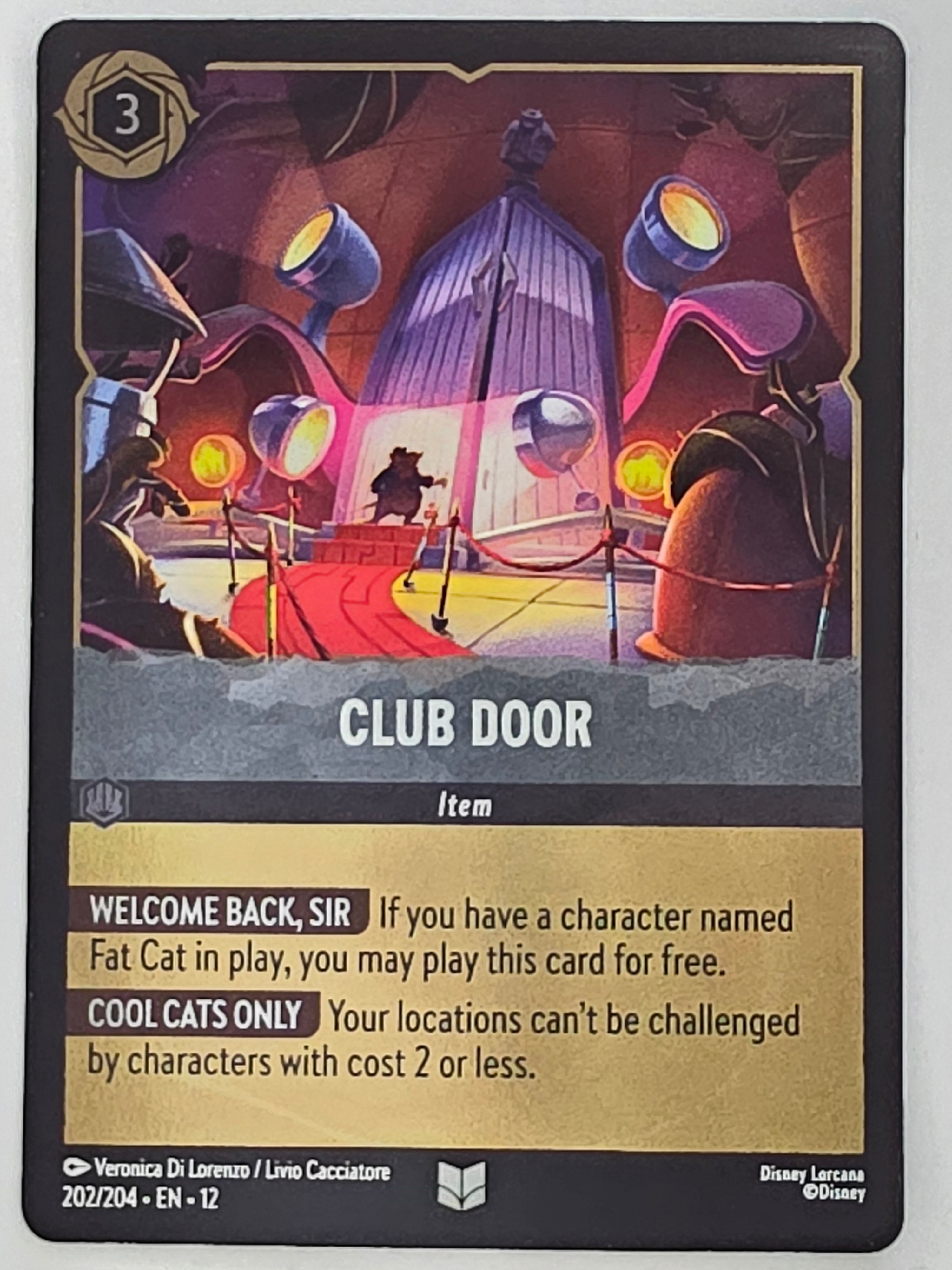 Disney Lorcana Wilds Unknown | Coldfoil | #202/204 | Club Door | Uncommon