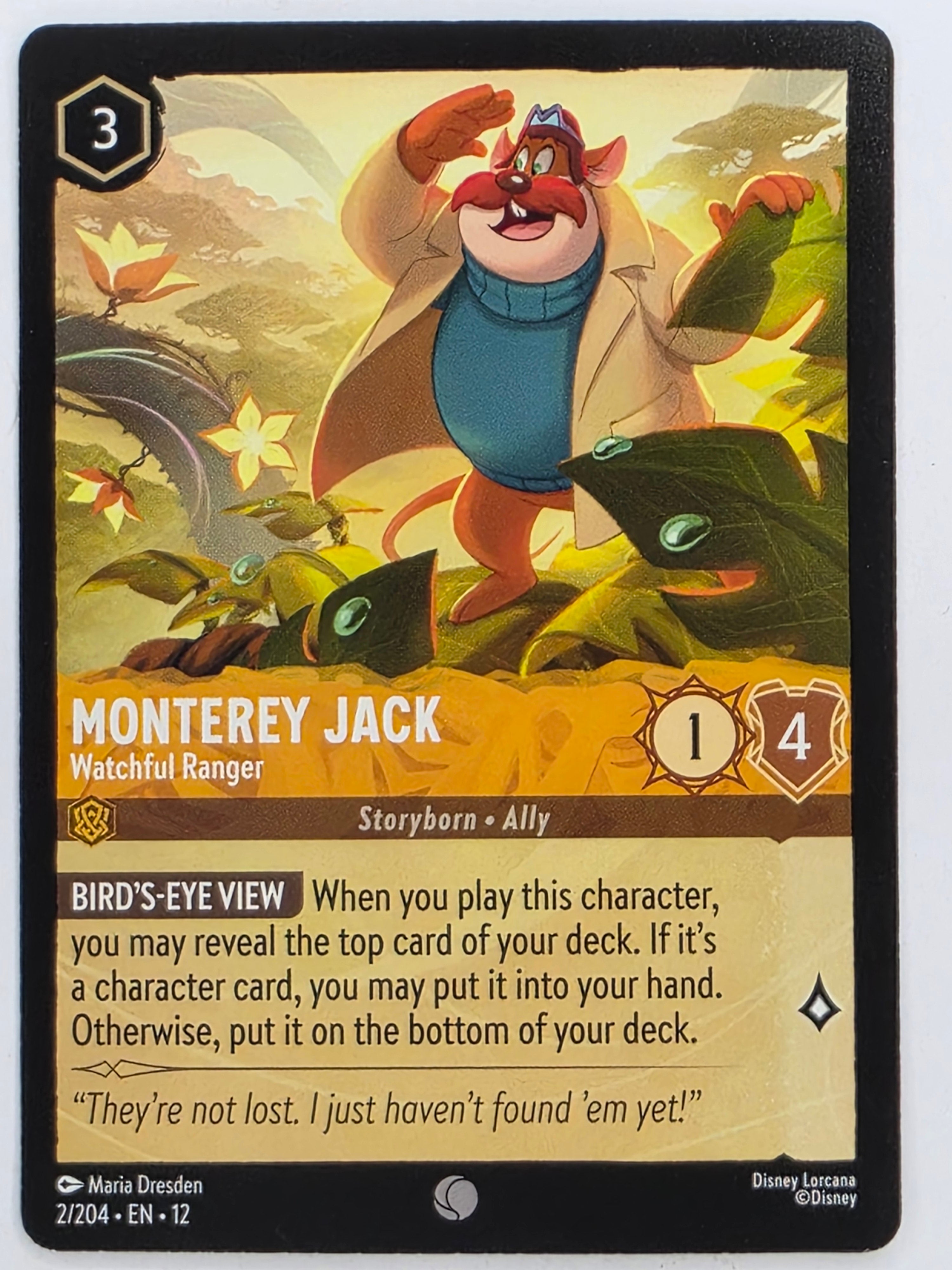 Disney Lorcana Wilds Unknown | #002/204 | Monterey Jack Watchful Ranger | Common